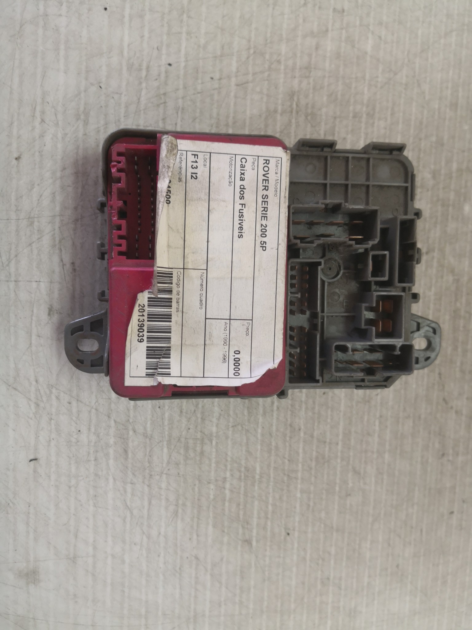 Caixa dos Fusíveis ROVER - ID S_29038