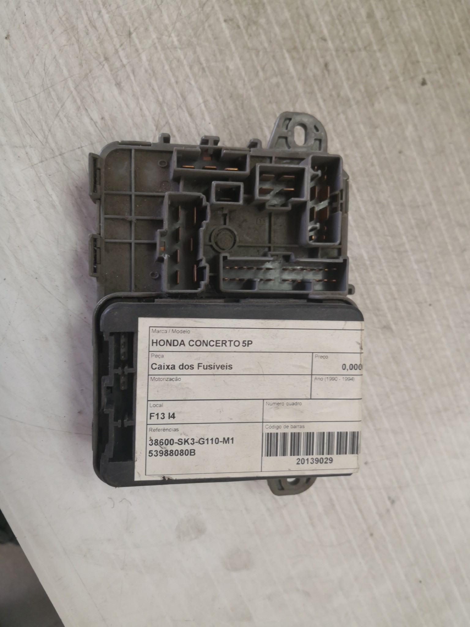 Caixa dos Fusíveis HONDA CONCERTO (HW, MA) | 89 - 96 Imagem-1