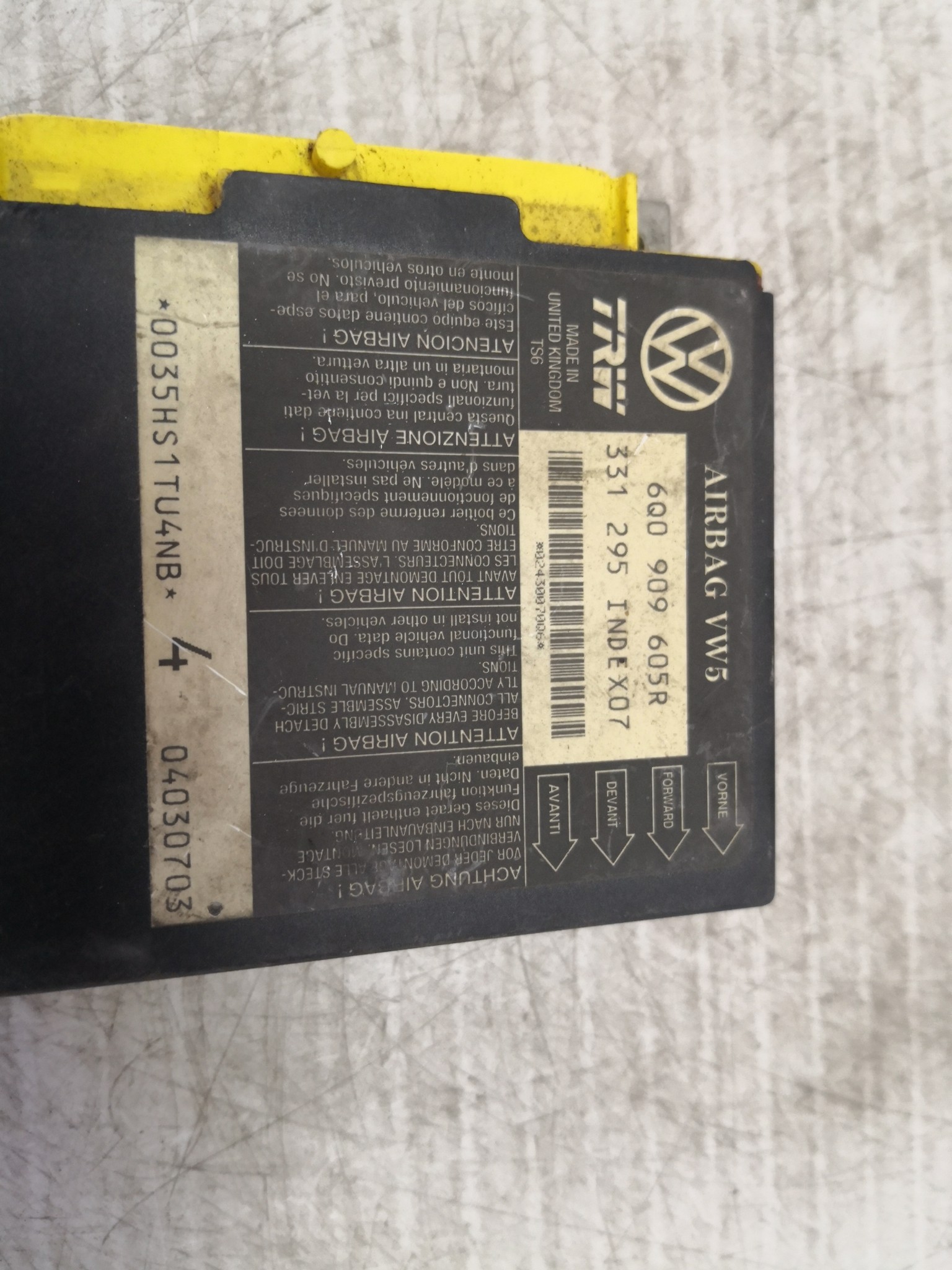 Centralina de Airbags SEAT IBIZA III (6L1) | 02 - 09 Imagem-2