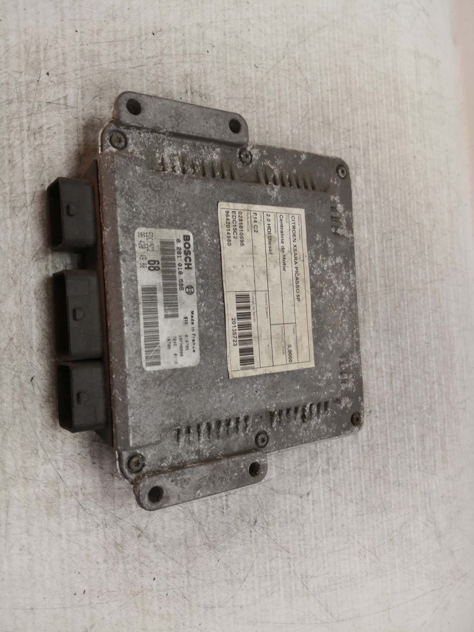 Centralina do Motor CITROEN - ID S_25722