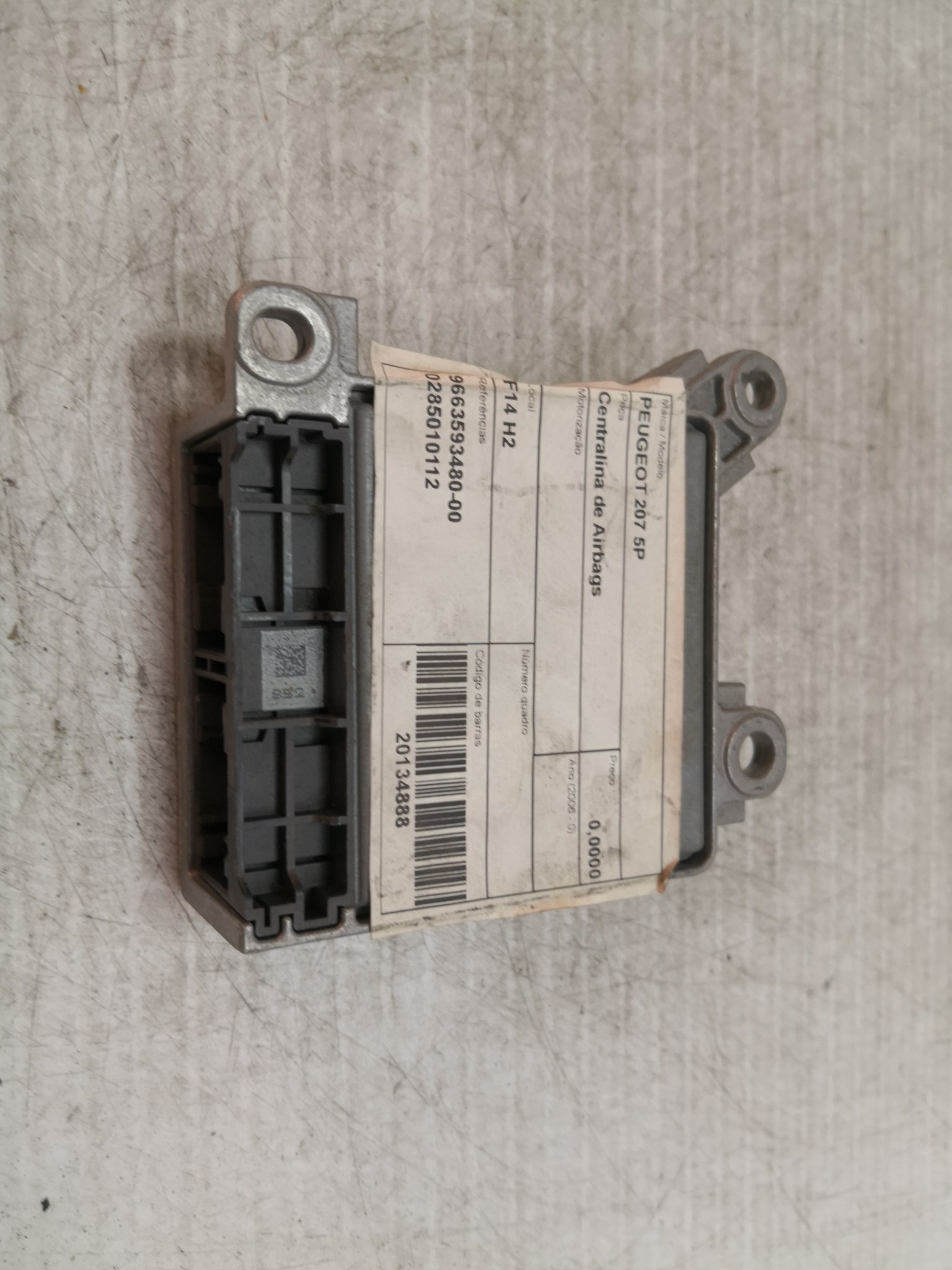 Centralina de Airbags PEUGEOT - ID S_24887