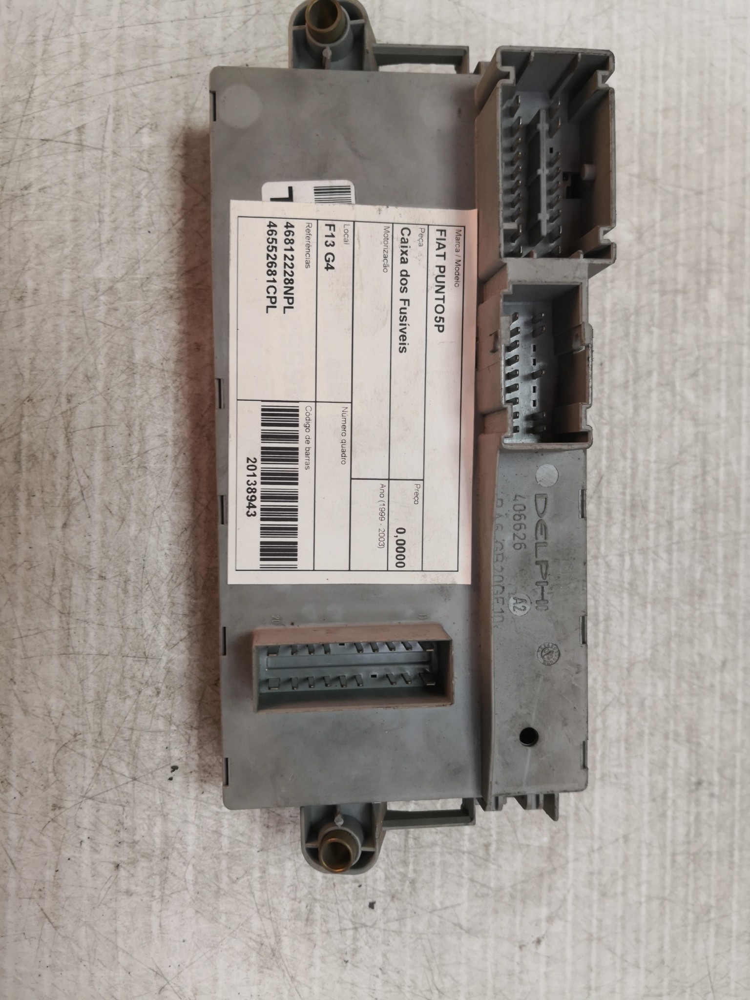 Caixa dos Fusíveis FIAT - ID S_28942