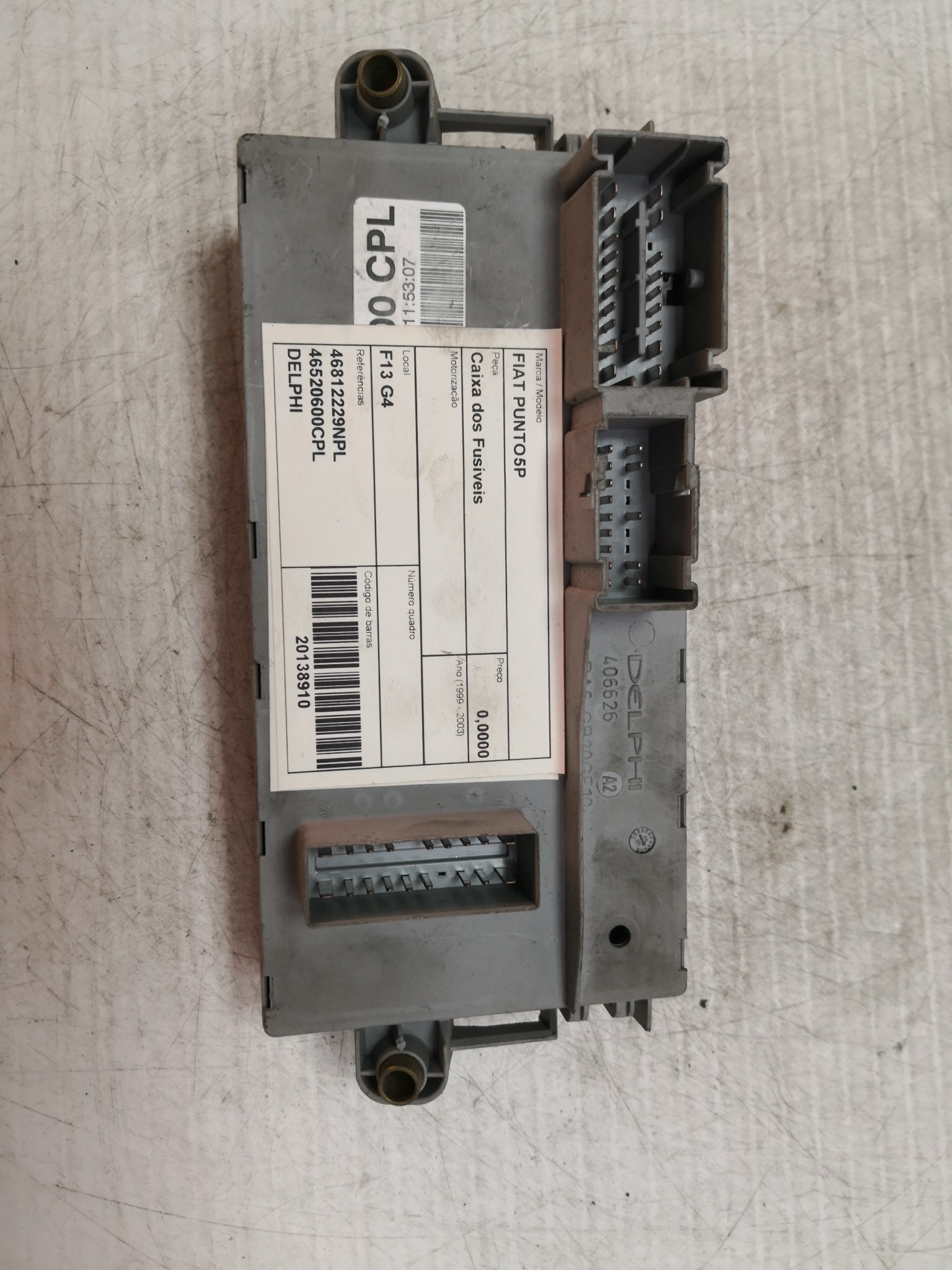 Caixa dos Fusíveis FIAT - ID S_28909