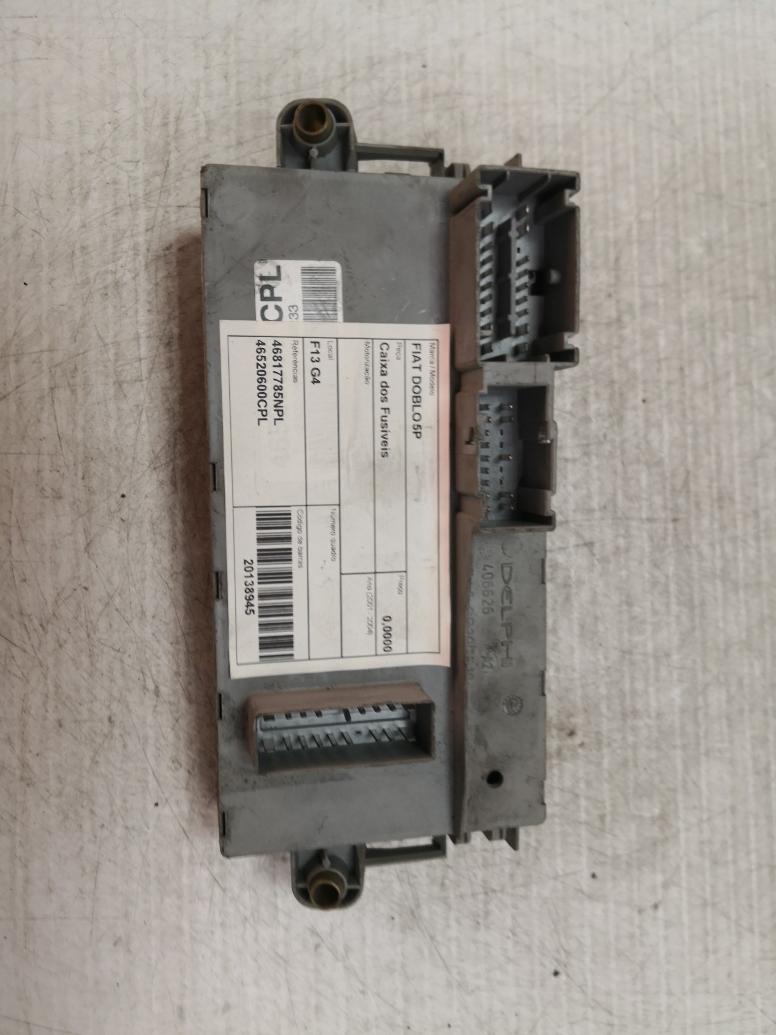 Caixa dos Fusíveis FIAT - ID S_28944