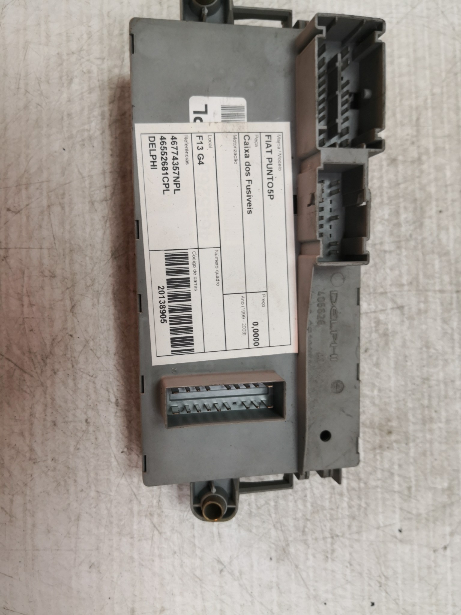 Caixa dos Fusíveis FIAT - ID S_28904