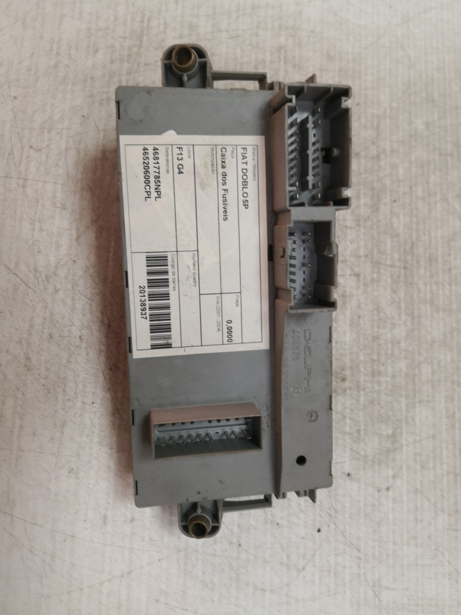 Caixa dos Fusíveis FIAT - ID S_28936