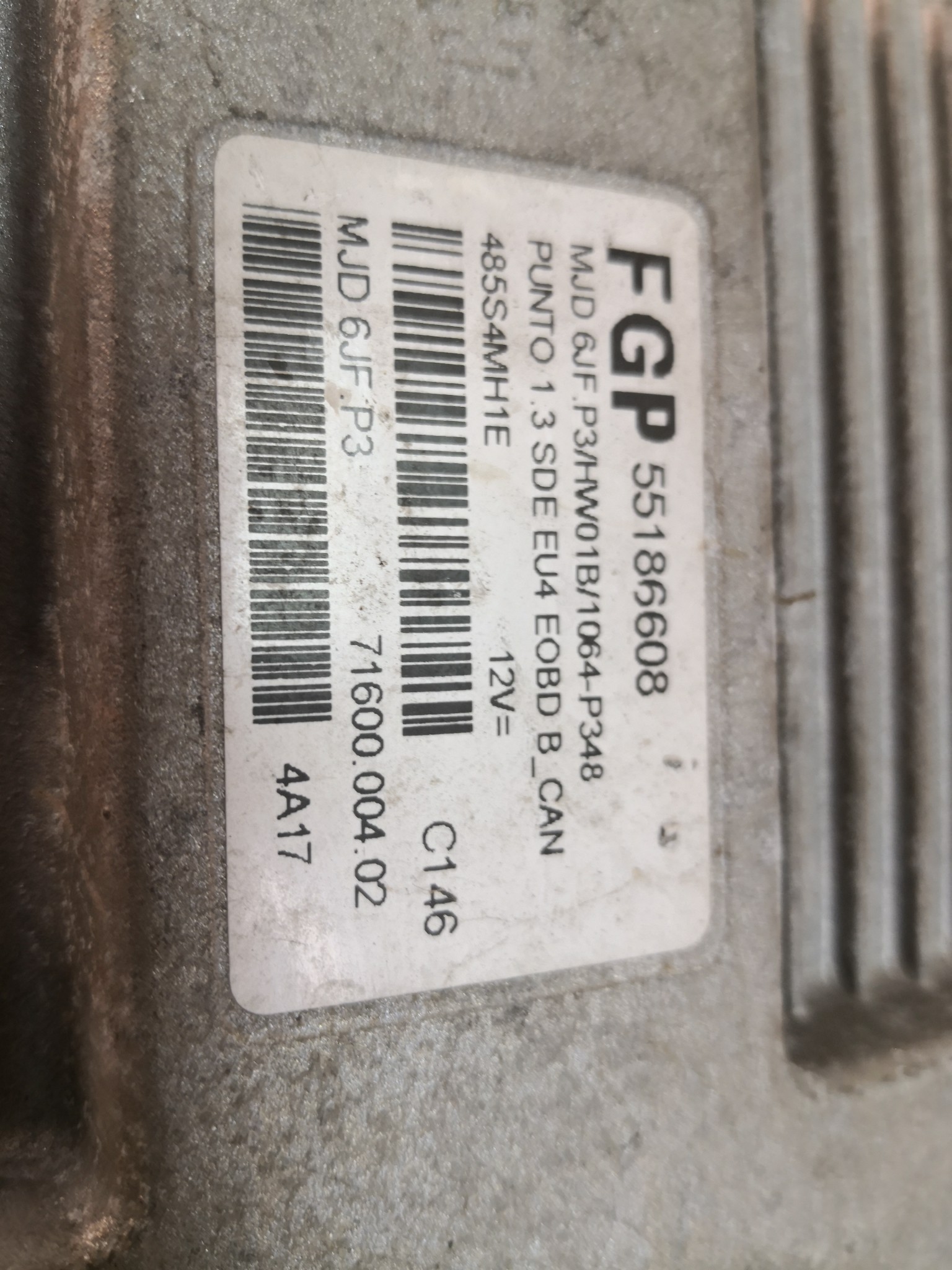 Centralina do Motor FIAT PUNTO (188_) | 99 - 12 Imagem-3