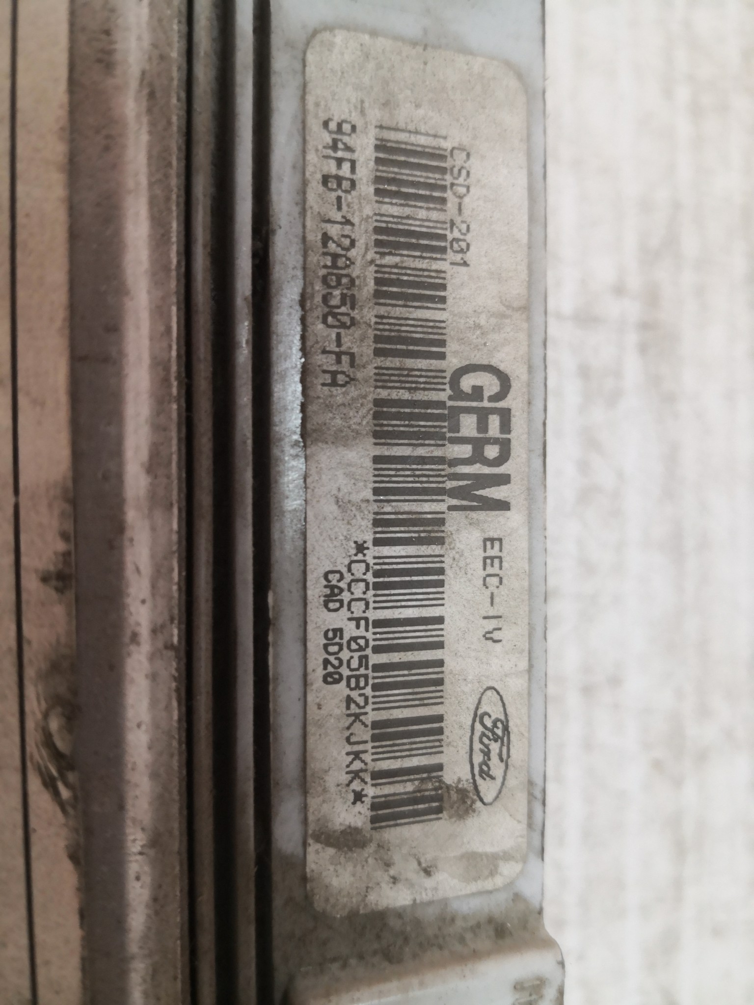 Centralina do Motor FORD FIESTA III (GFJ) | 89 - 97 Imagem-1