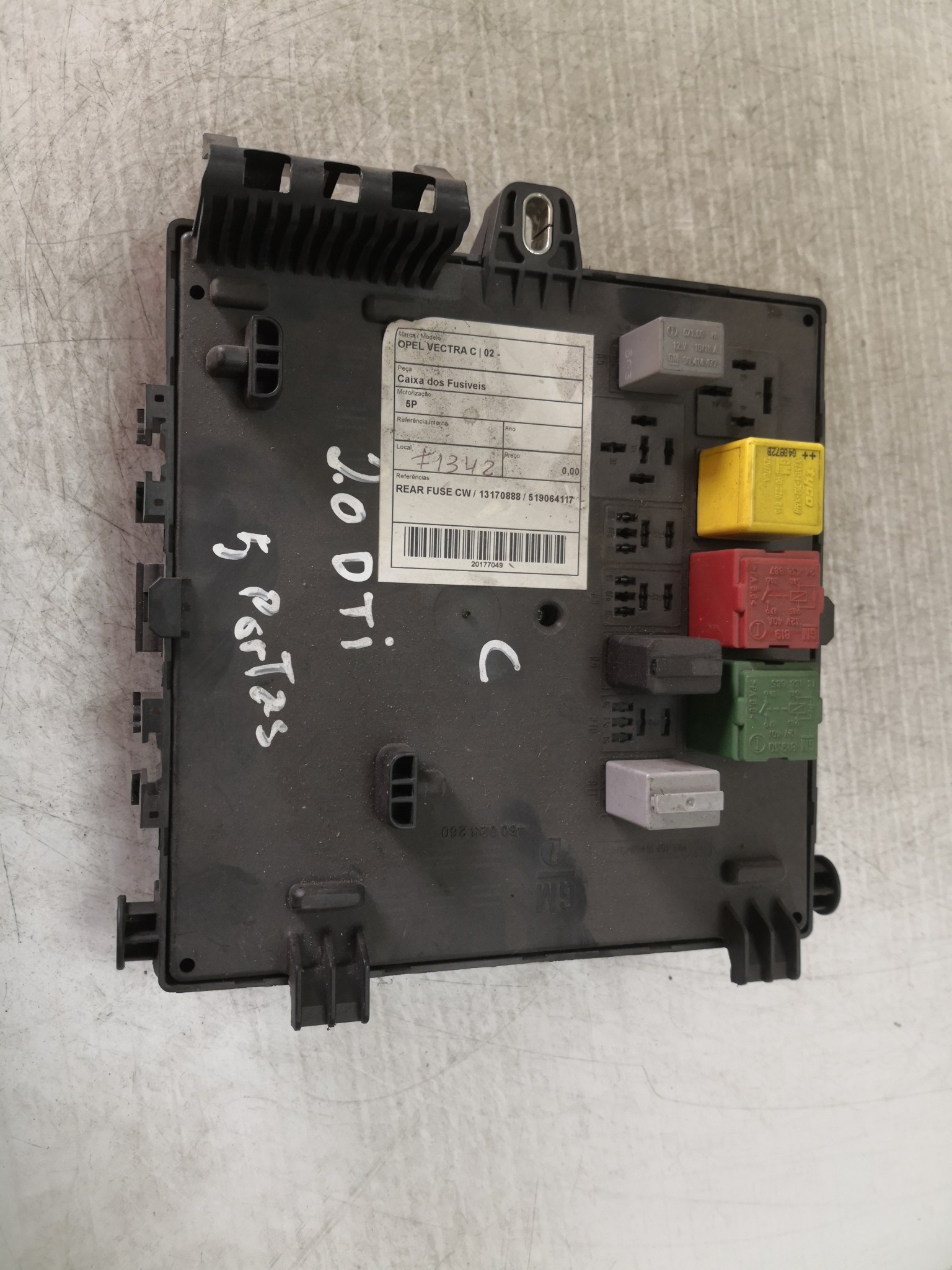 Caixa dos Fusíveis OPEL - ID S_37048