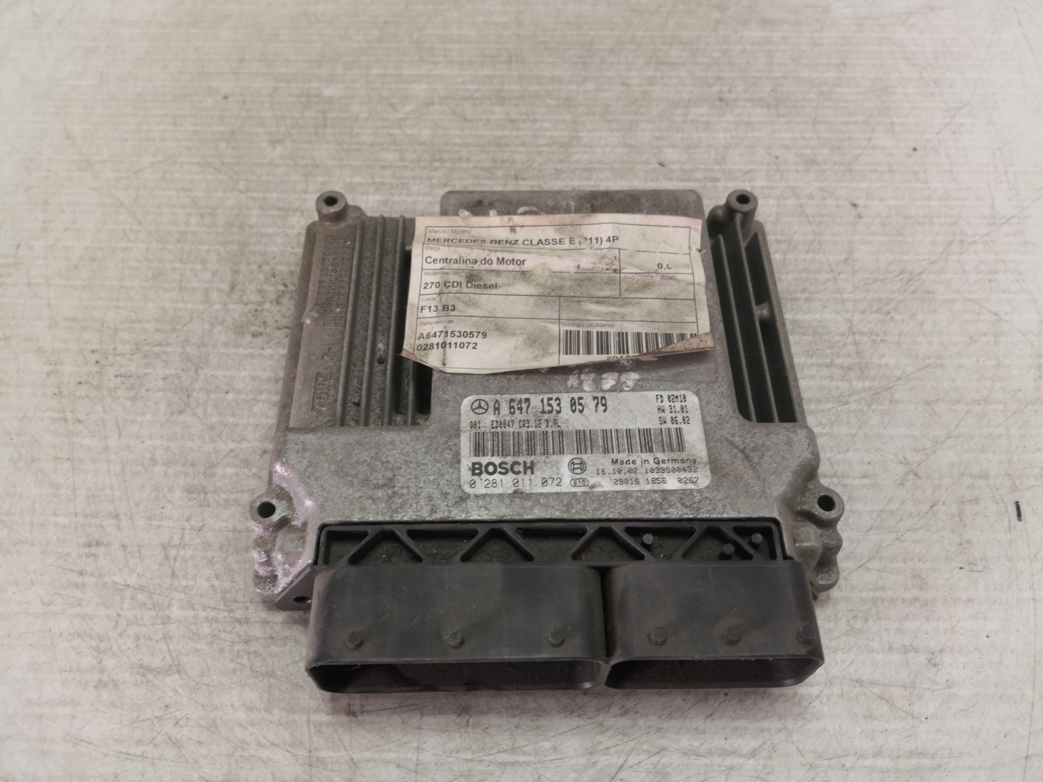 Centralina do Motor MERCEDES-BENZ - ID S_25209