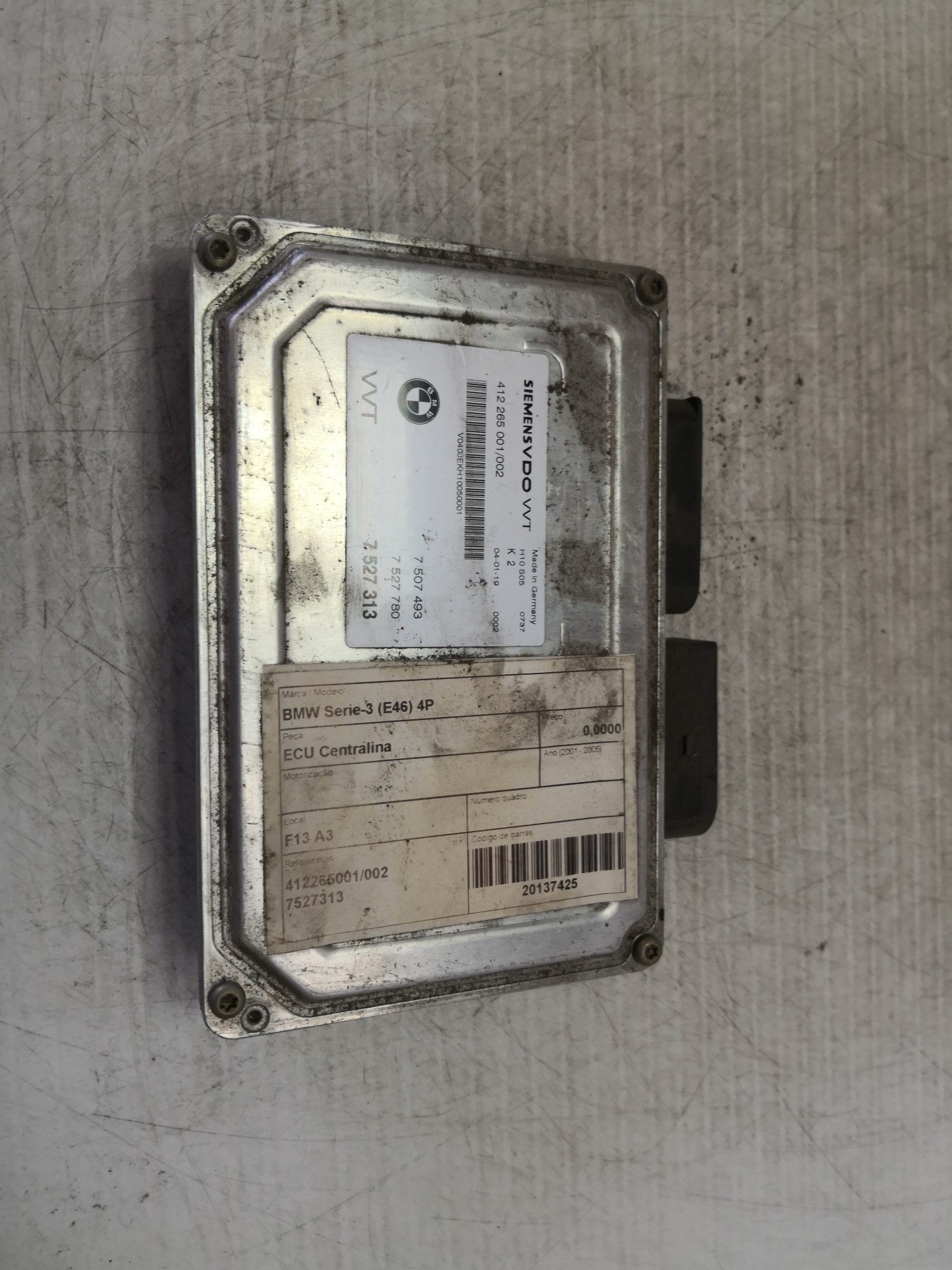 ECU Centralina BMW - ID S_27424