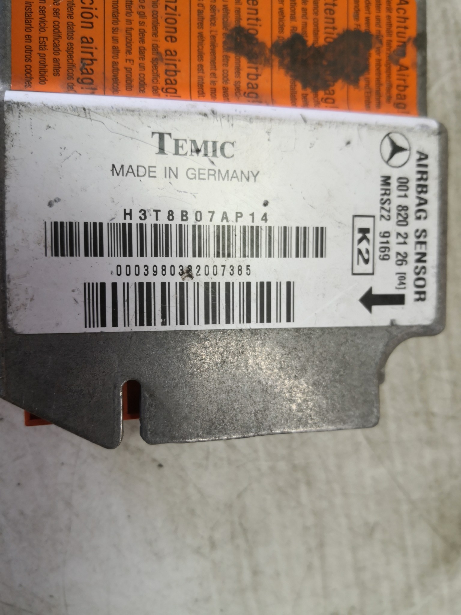 Centralina de Airbags MERCEDES-BENZ C-CLASS (W202) | 93 - 00 Imagem-3