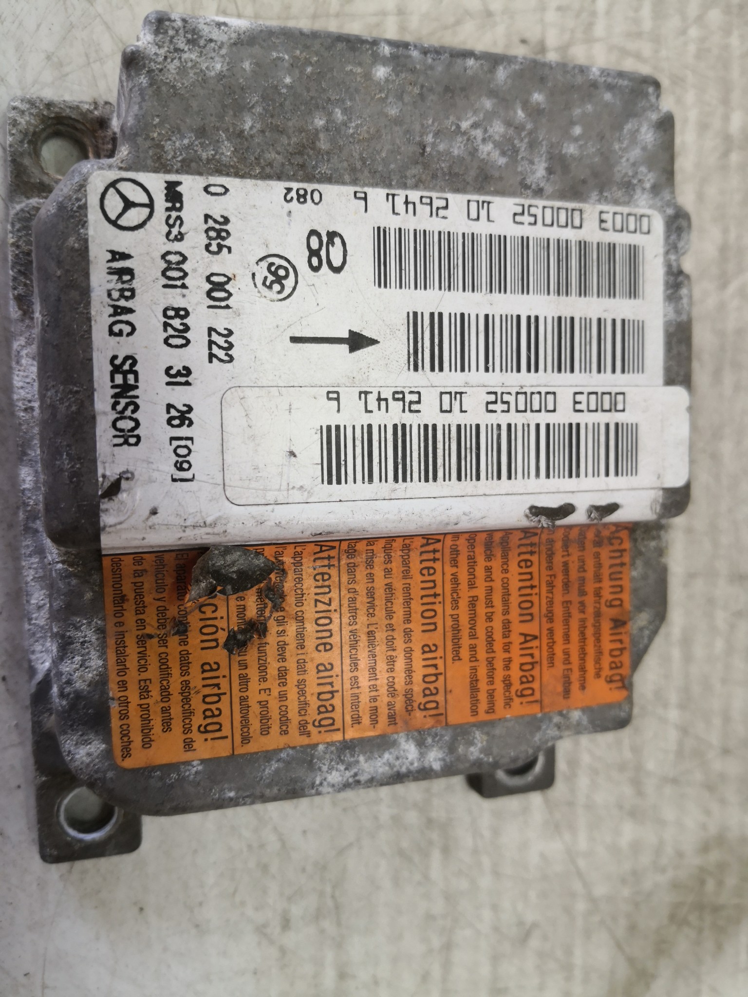 Centralina de Airbags MERCEDES-BENZ A-CLASS (W168) | 97 - 05 Imagem-3