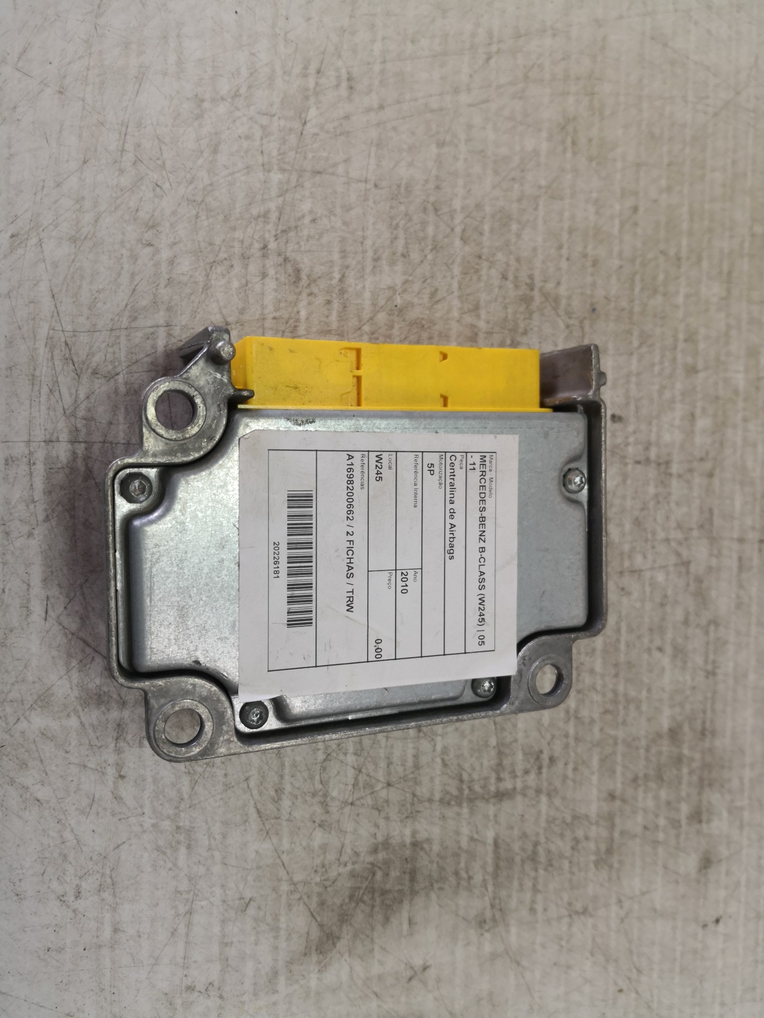 Centralina de Airbags MERCEDES-BENZ - ID S_86180