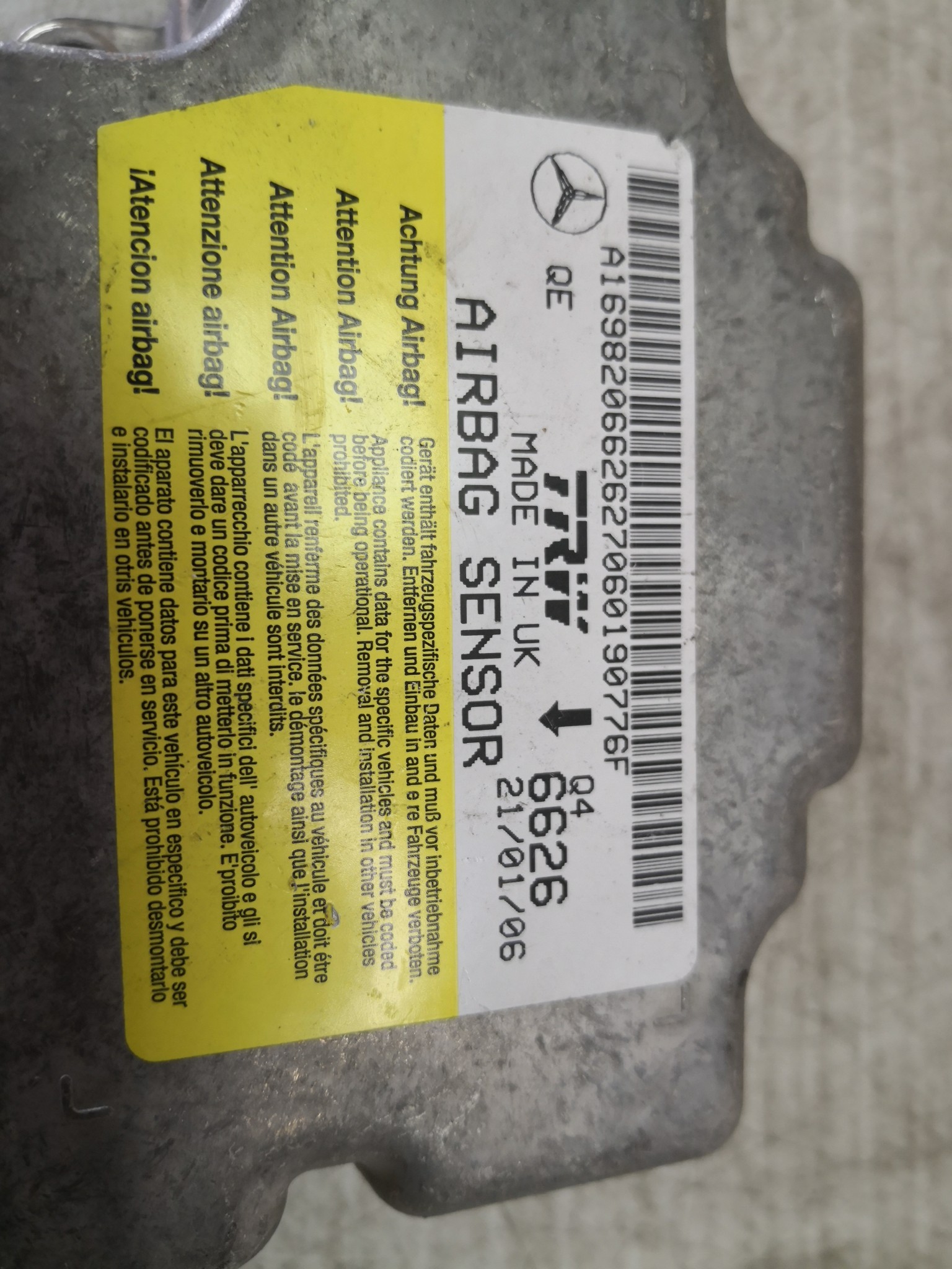 Centralina de Airbags MERCEDES-BENZ B-CLASS (W245) | 05 - 11 Imagem-2