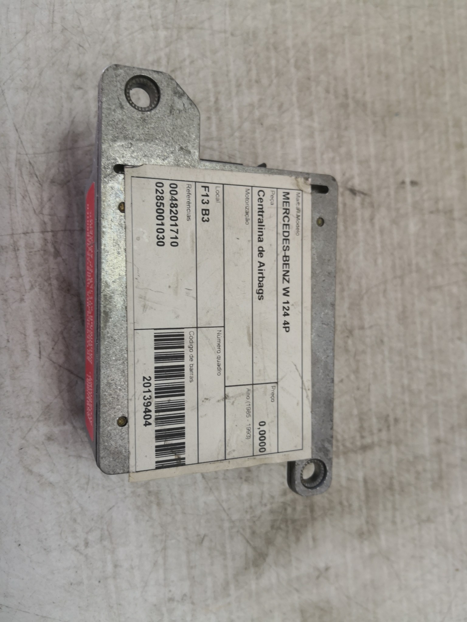 Centralina de Airbags MERCEDES-BENZ - ID S_29403