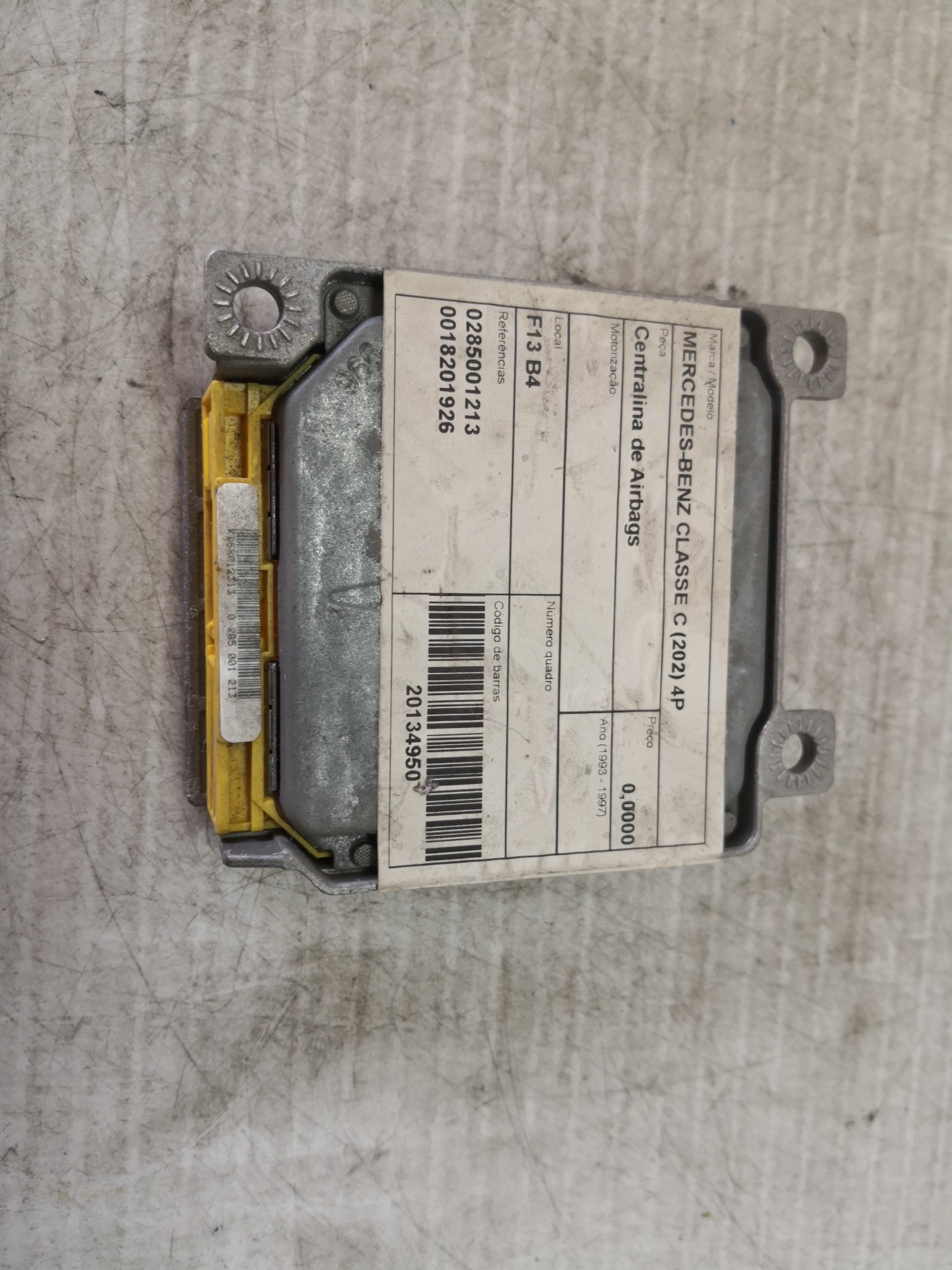 Centralina de Airbags MERCEDES-BENZ - ID S_24949