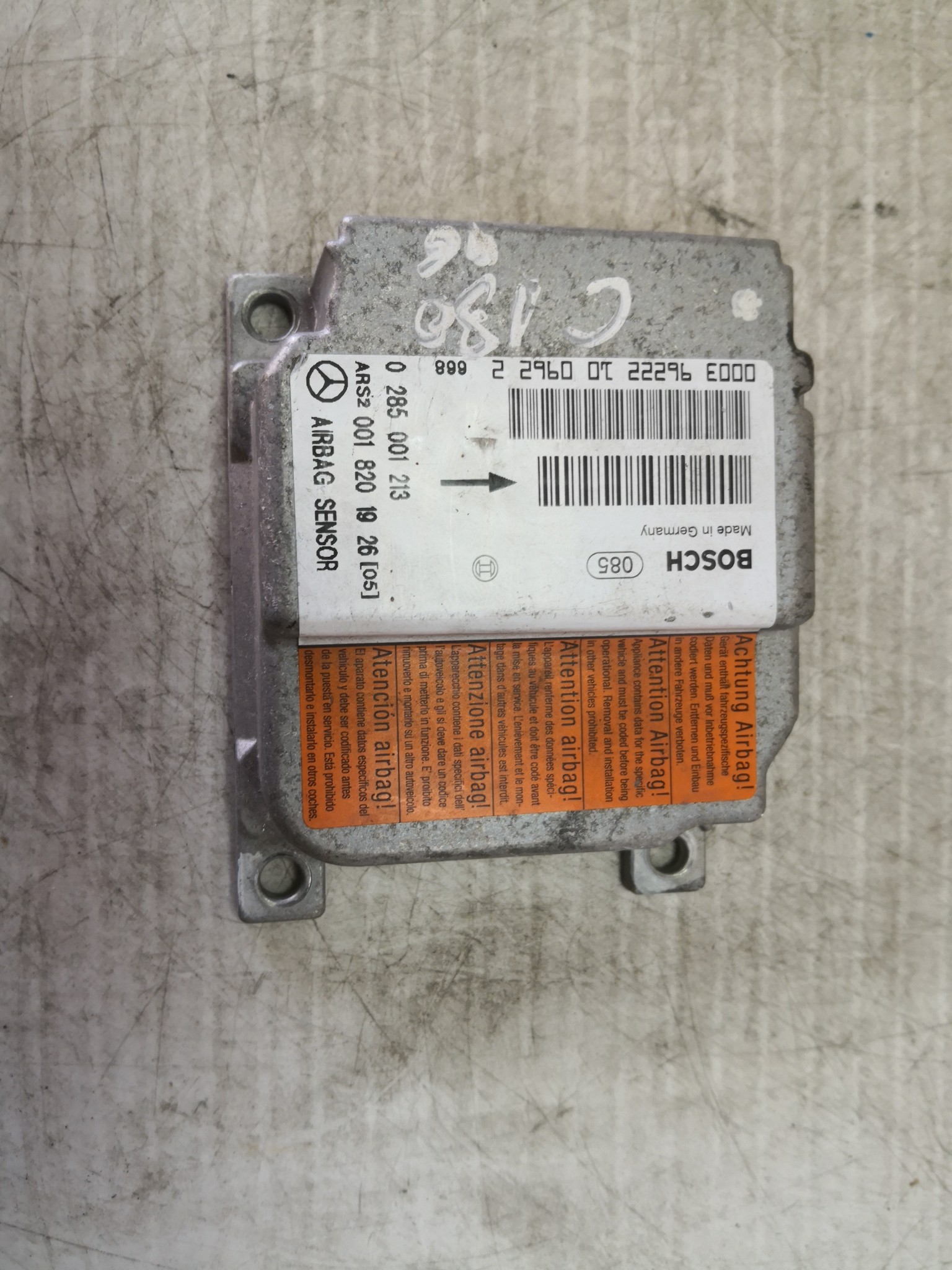 Centralina de Airbags MERCEDES-BENZ C-CLASS (W202) | 93 - 00 Imagem-2