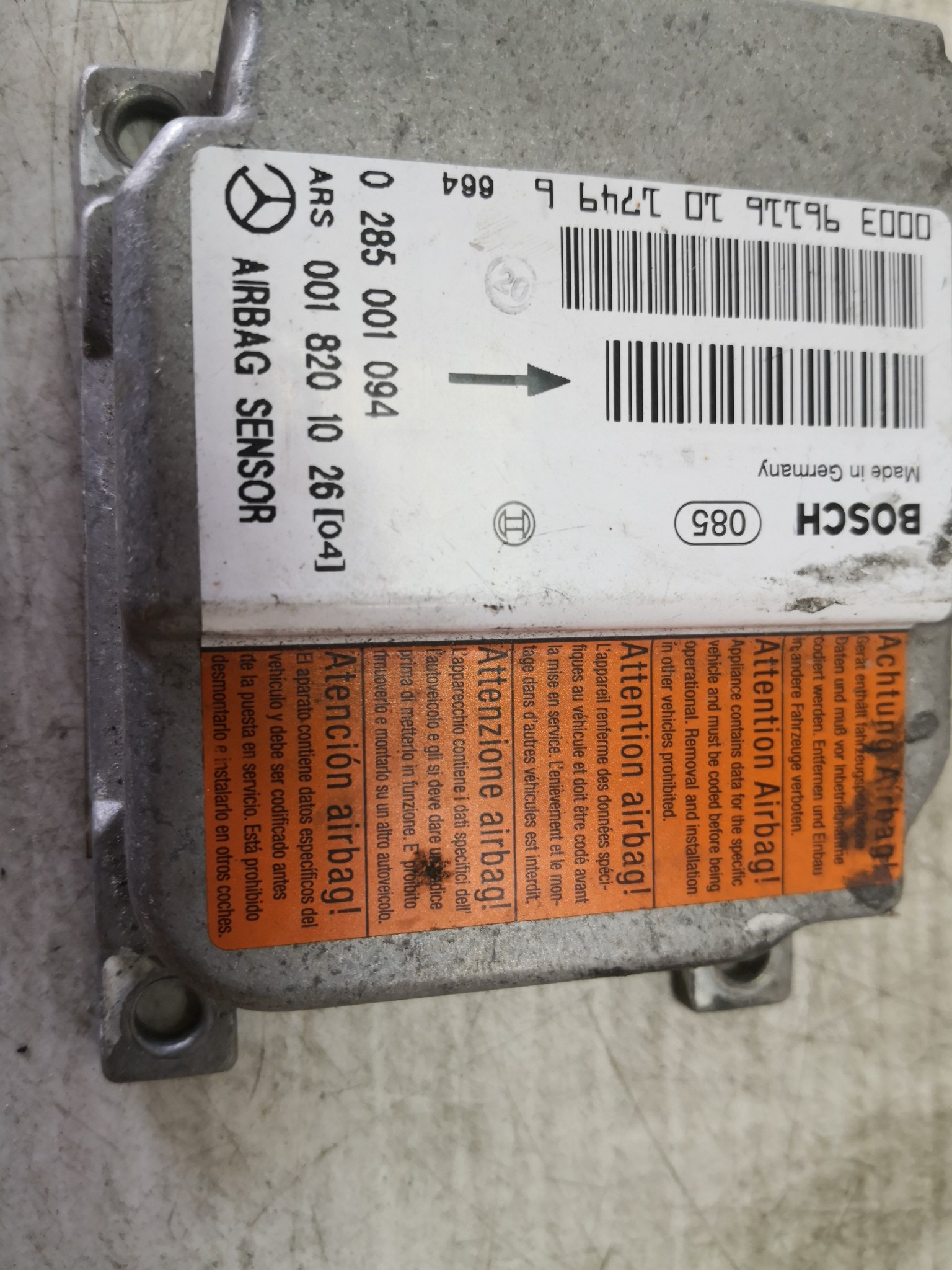 Centralina de Airbags MERCEDES-BENZ C-CLASS (W202) | 93 - 00 Imagem-3