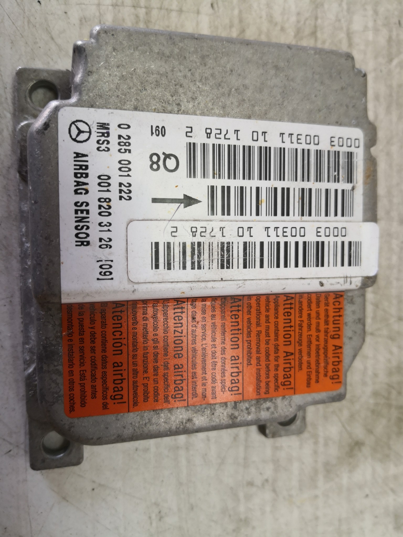 Centralina de Airbags MERCEDES-BENZ A-CLASS (W168) | 97 - 05 Imagem-3