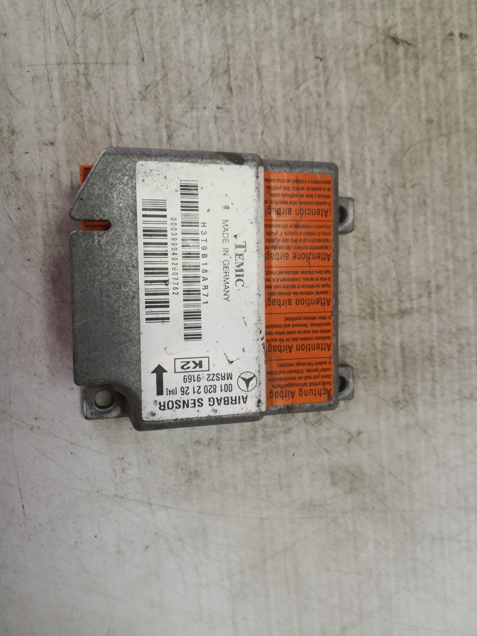 Centralina de Airbags MERCEDES-BENZ C-CLASS (W202) | 93 - 00 Imagem-2