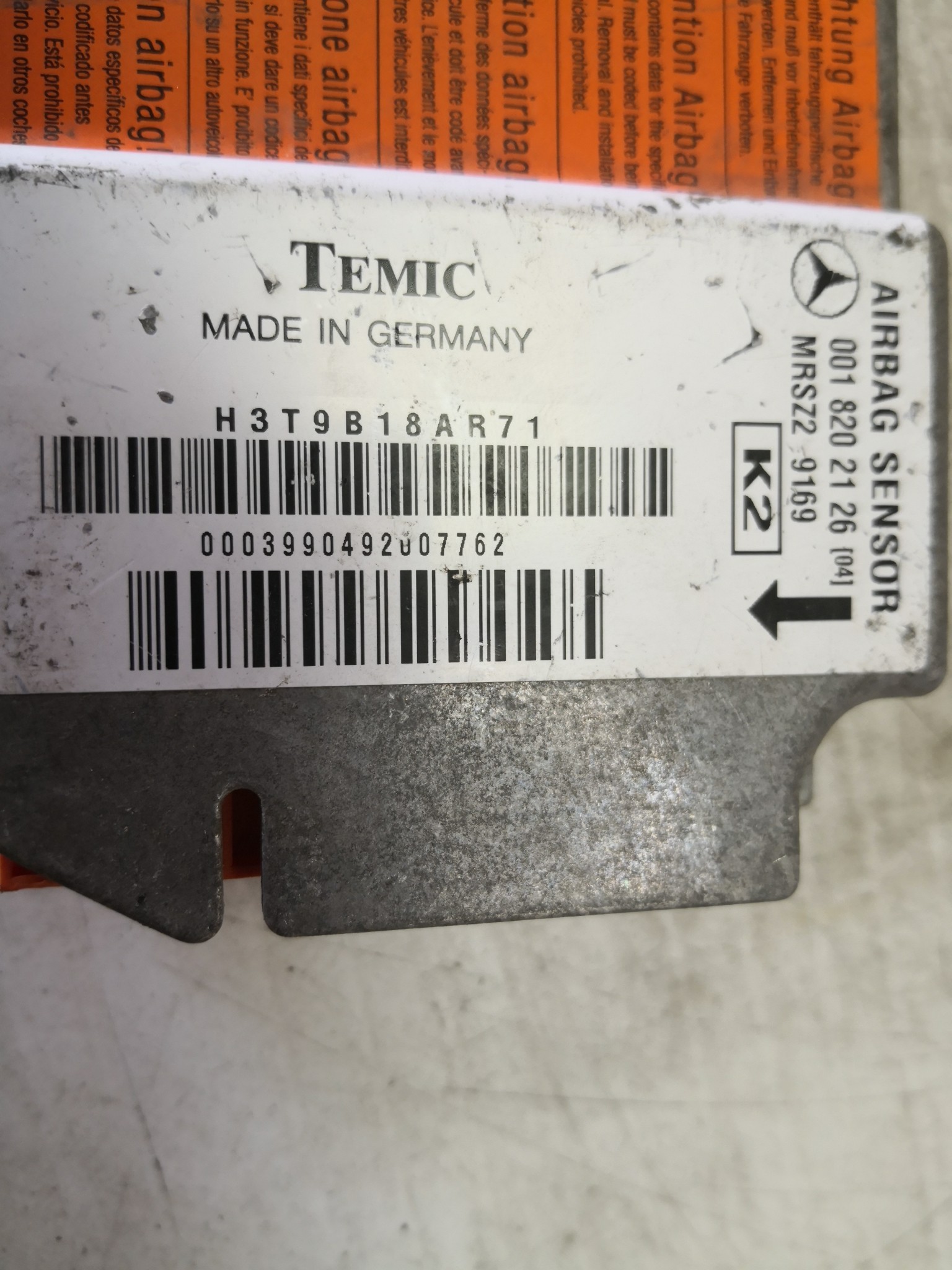 Centralina de Airbags MERCEDES-BENZ C-CLASS (W202) | 93 - 00 Imagem-3