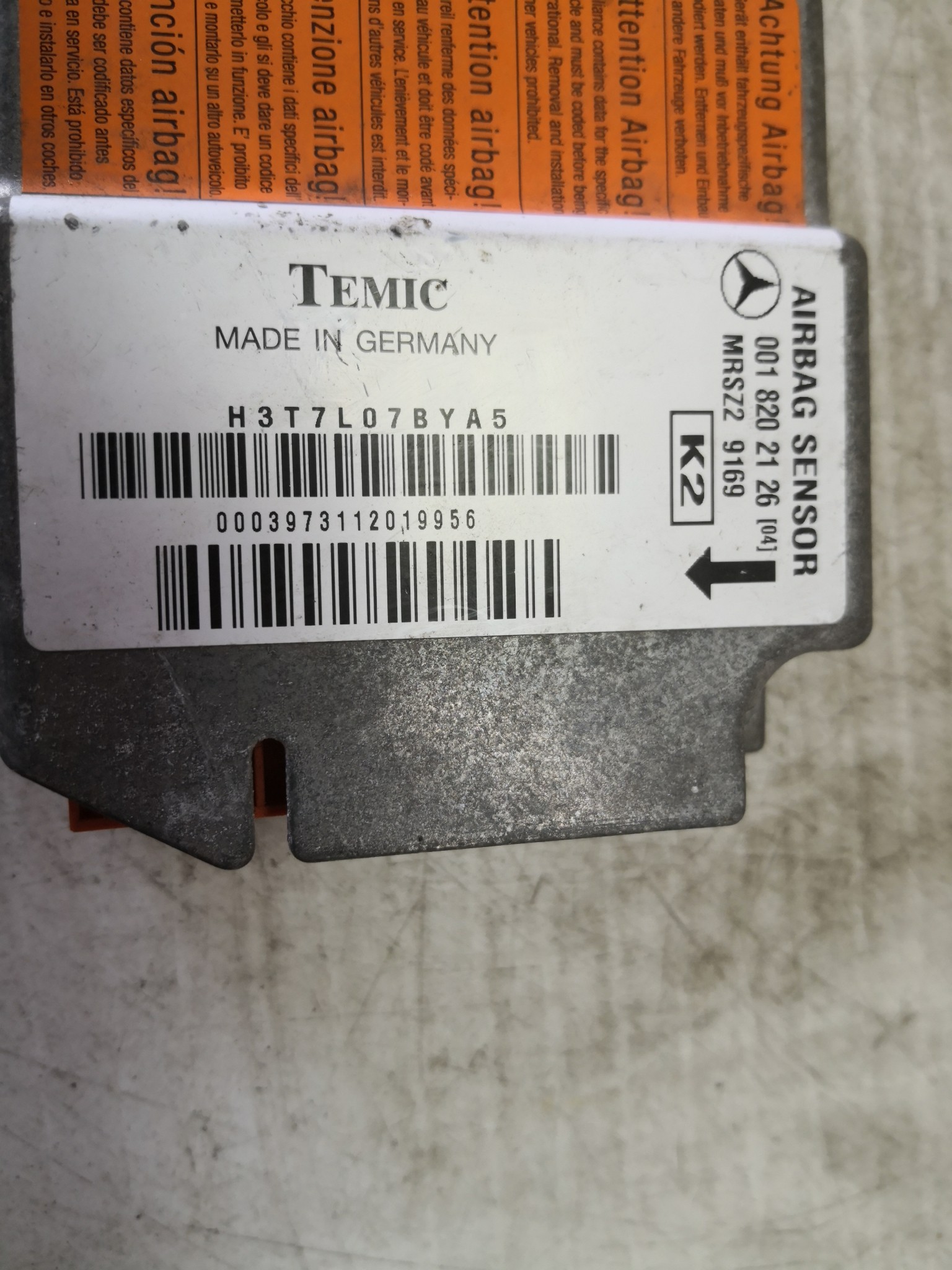 Centralina de Airbags MERCEDES-BENZ C-CLASS (W202) | 93 - 00 Imagem-3