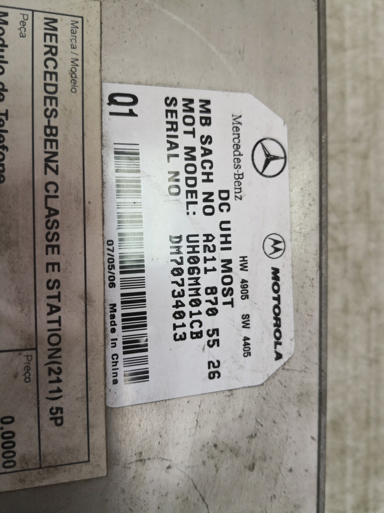 Modulo de Telefone MERCEDES-BENZ E-CLASS (W211) | 02 - 09 Imagem-1