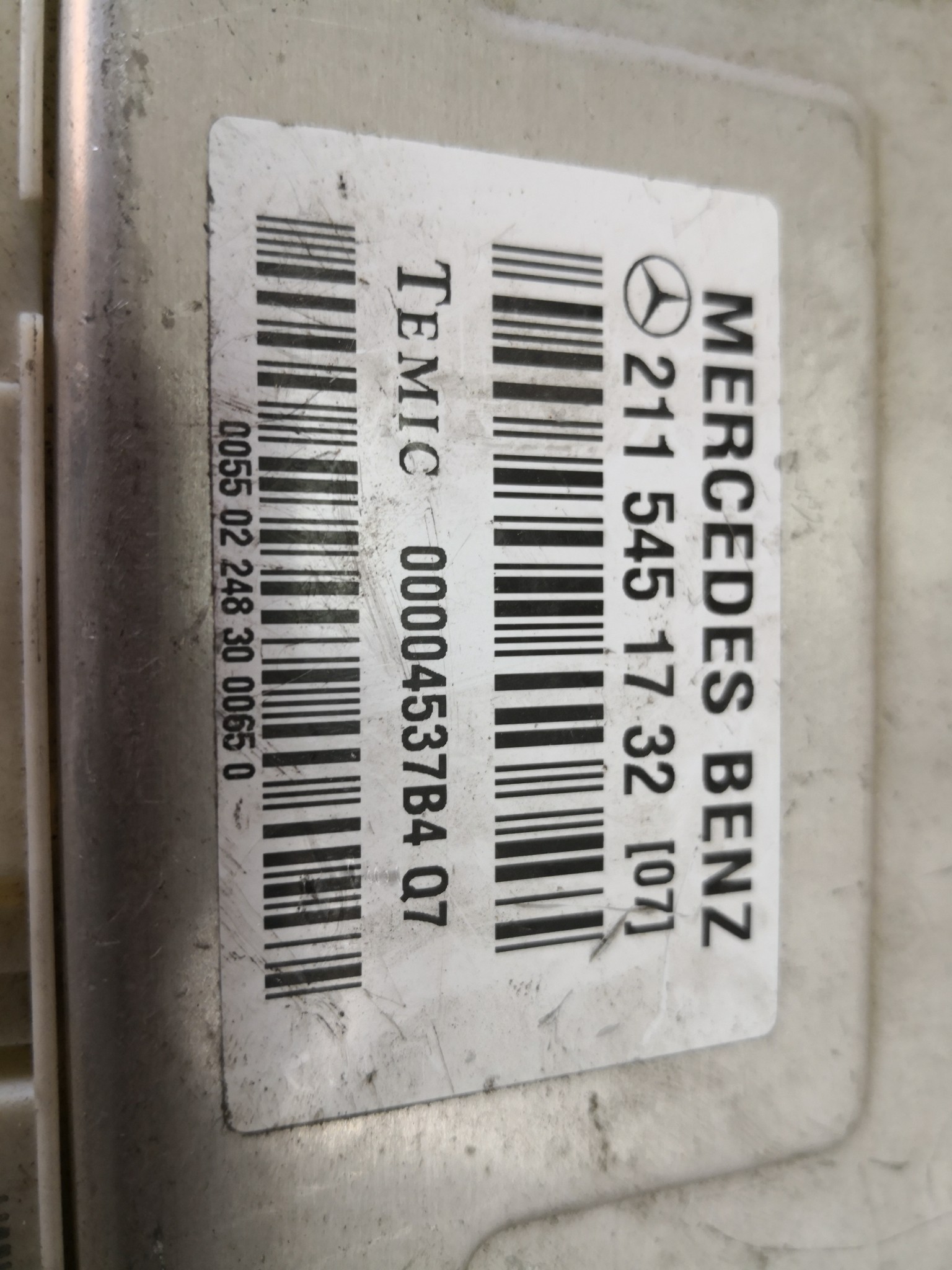 ECU Centralina MERCEDES-BENZ E-CLASS (W211) | 02 - 09 Imagem-3