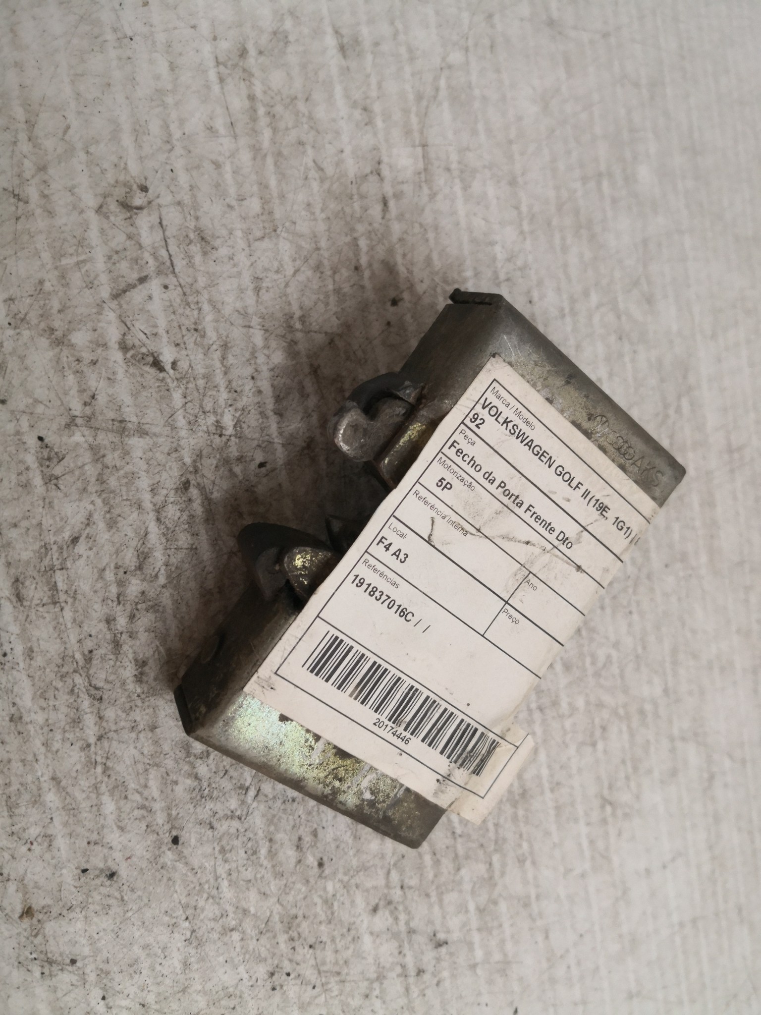 Fecho da Porta Frente Dto VOLKSWAGEN GOLF II (19E, 1G1) | 83 - 92 Imagem-2