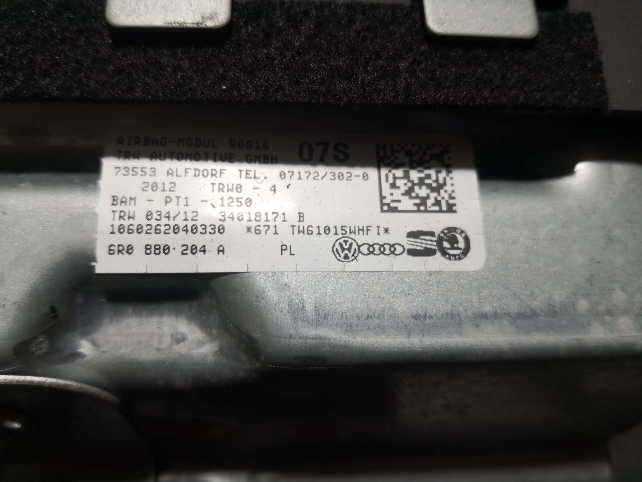 Airbag Passageiro VOLKSWAGEN POLO (6R1, 6C1) | 09 -  Imagem-1