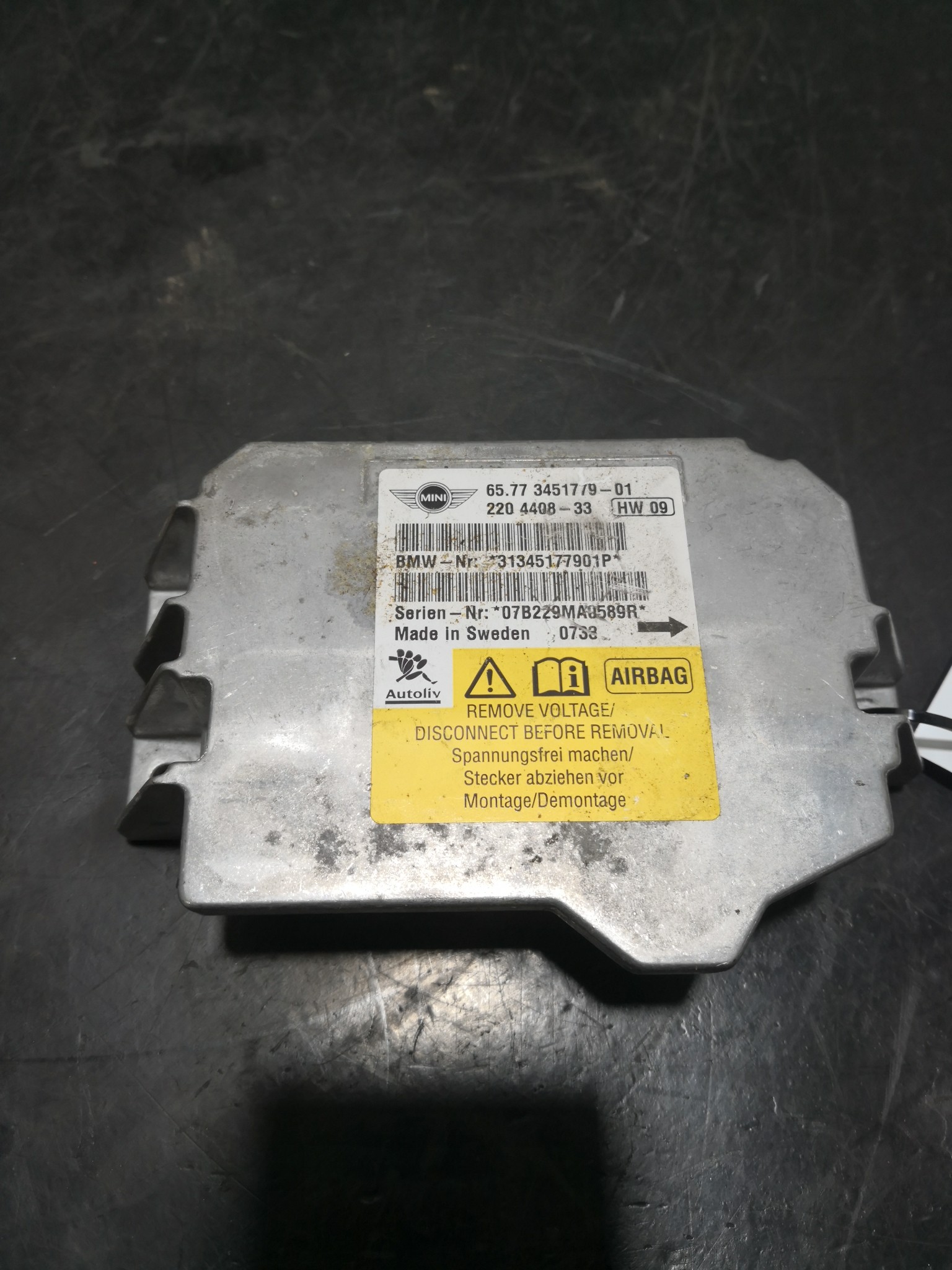 Centralina de Airbags MINI - ID S_97388