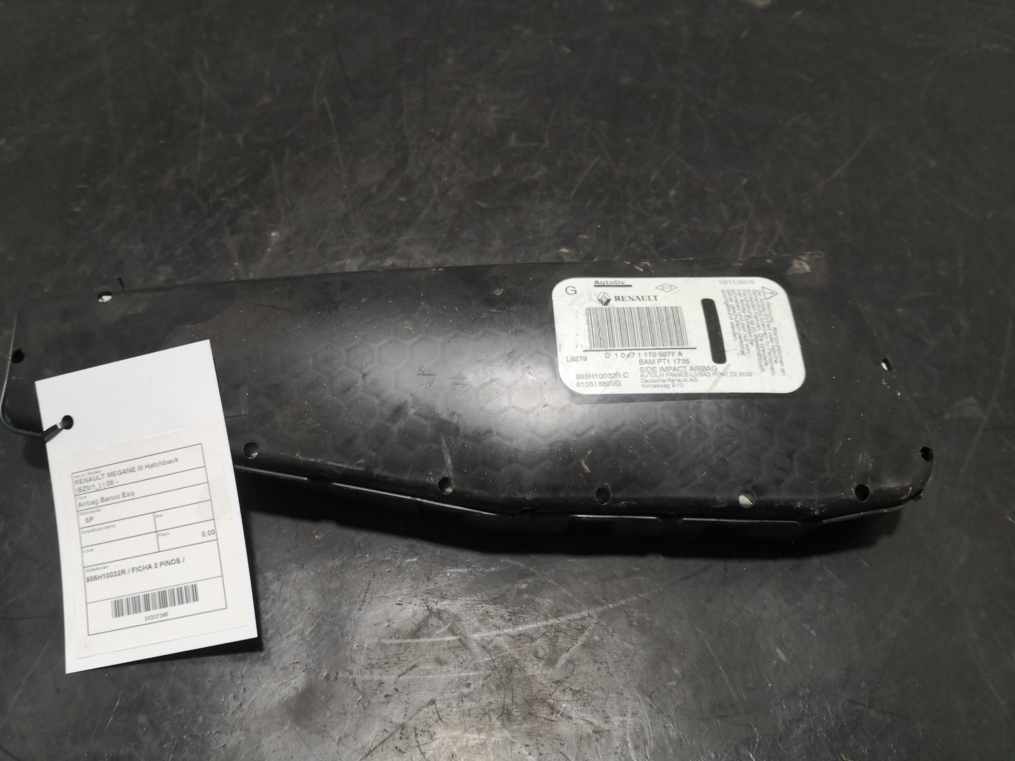 Airbag Banco Esq RENAULT - ID S_97394