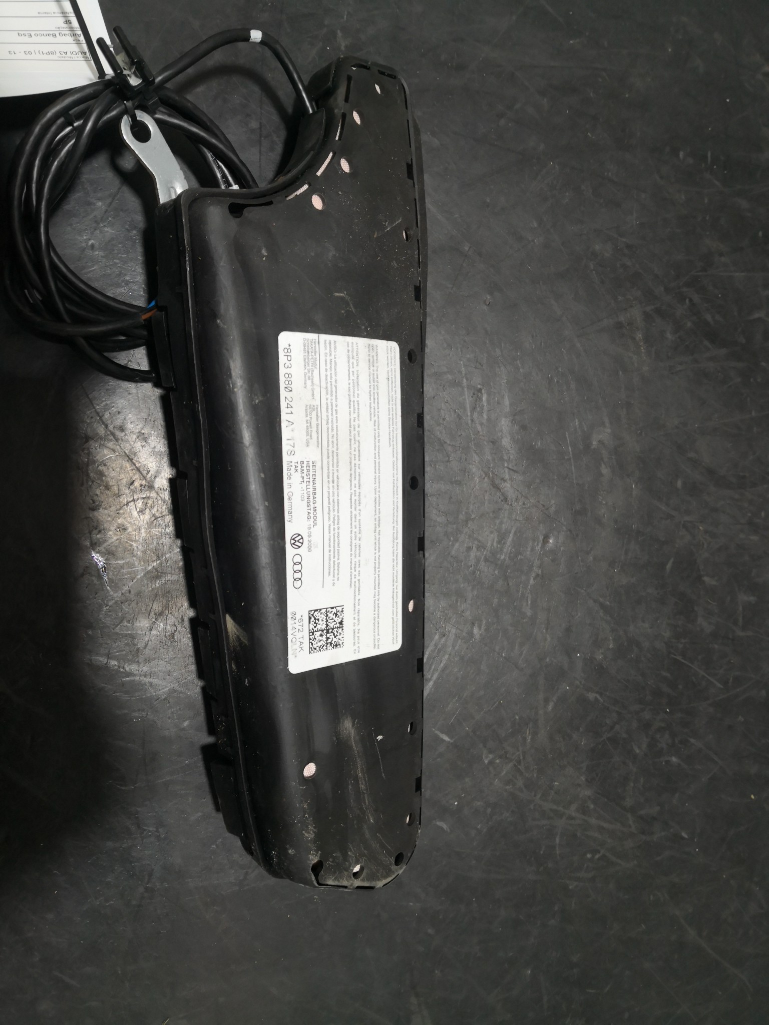 Airbag Banco Esq AUDI A3 (8P1) | 03 - 13 Imagem-1