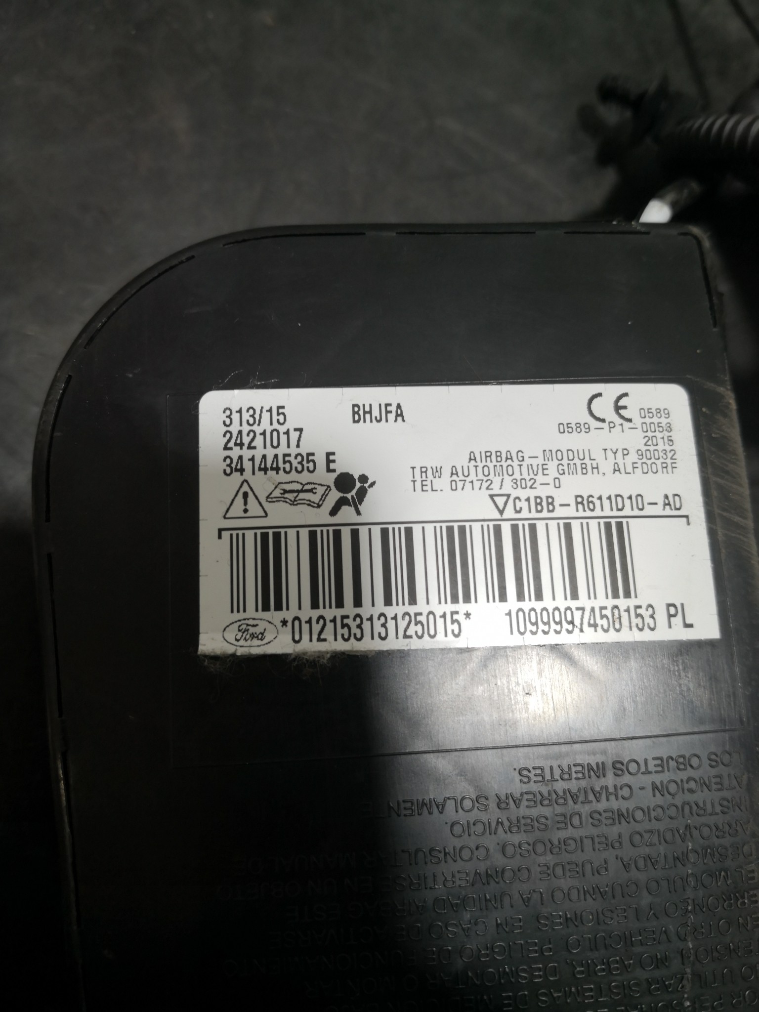 Airbag Banco Dto FORD FIESTA VI (CB1, CCN) | 08 -  Imagem-1