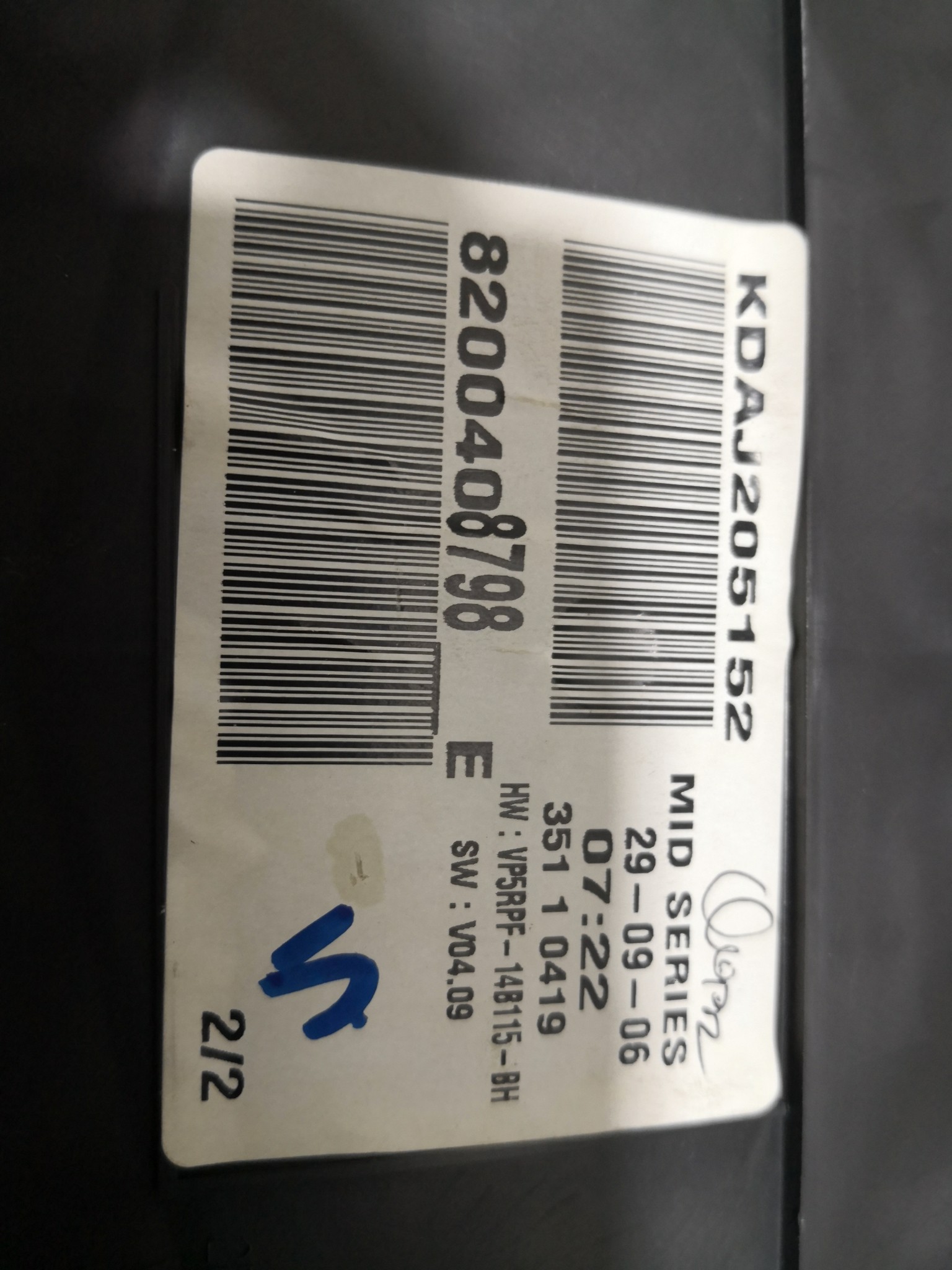 Quadrante RENAULT MEGANE II (BM0/1_, CM0/1_) | 01 - 12 Imagem-4