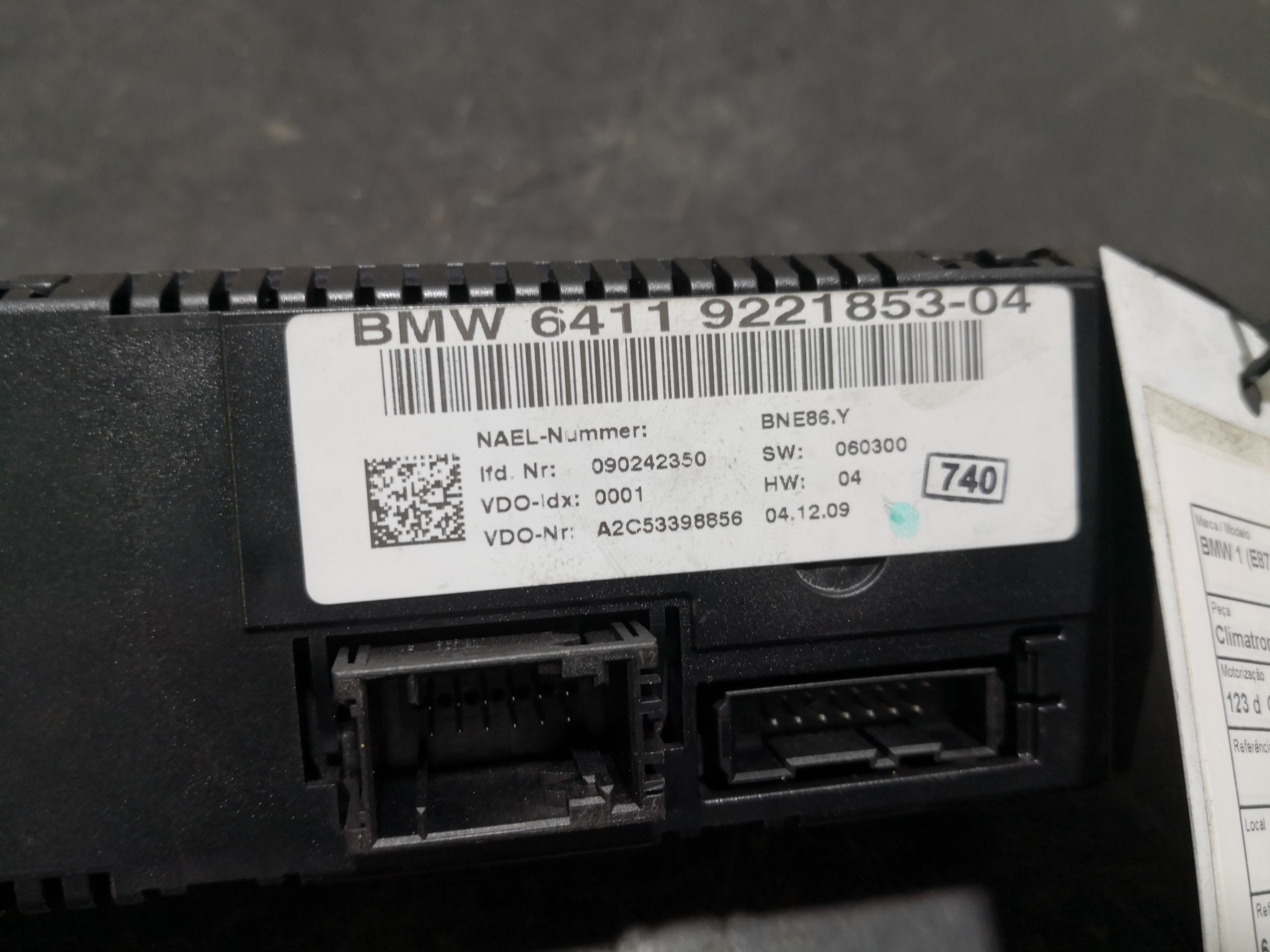 Climatronic BMW 1 (E87) | 03 - 13 Imagem-2