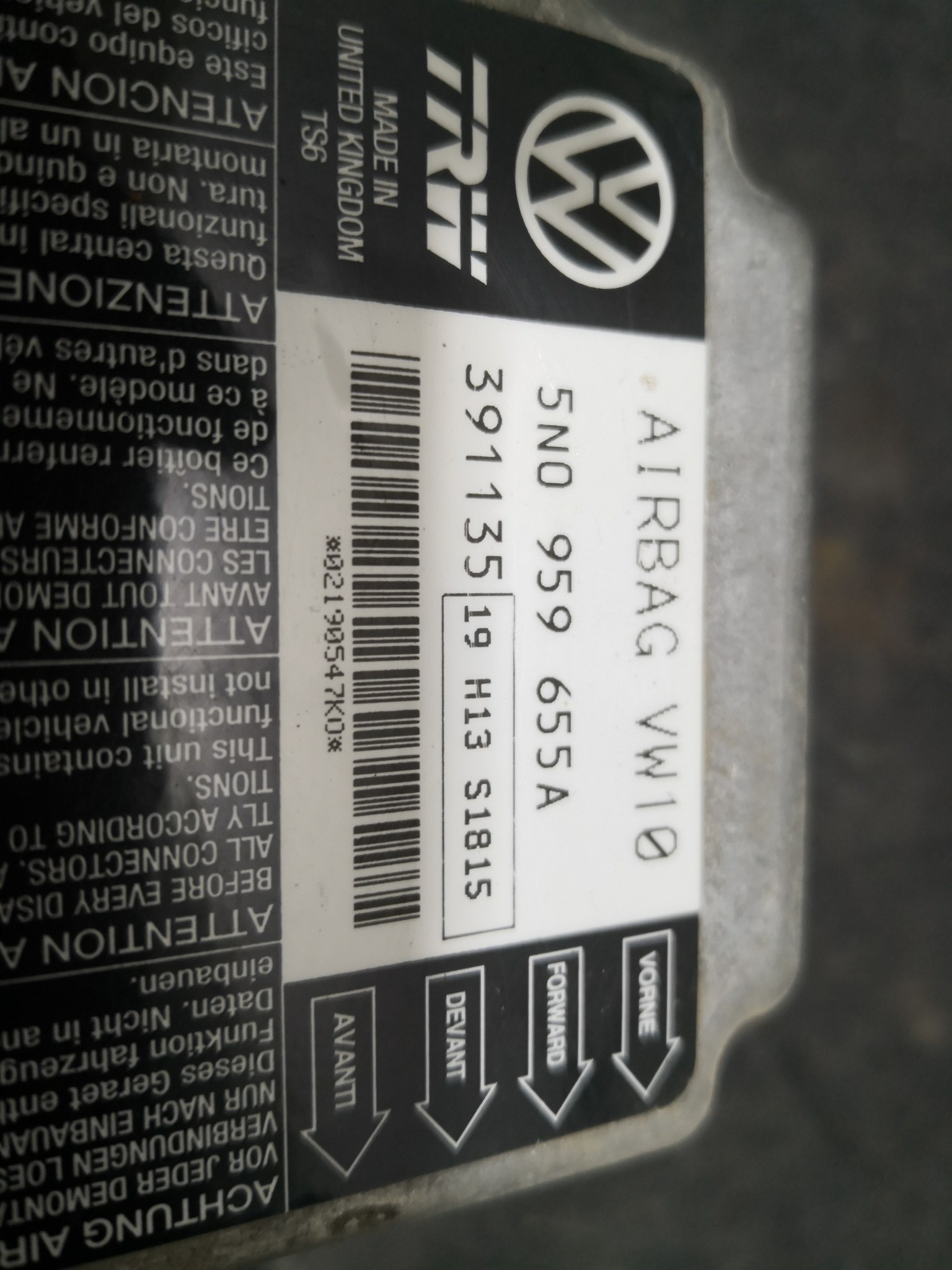 Centralina de Airbags SEAT LEON (1P1) | 05 - 13 Imagem-1