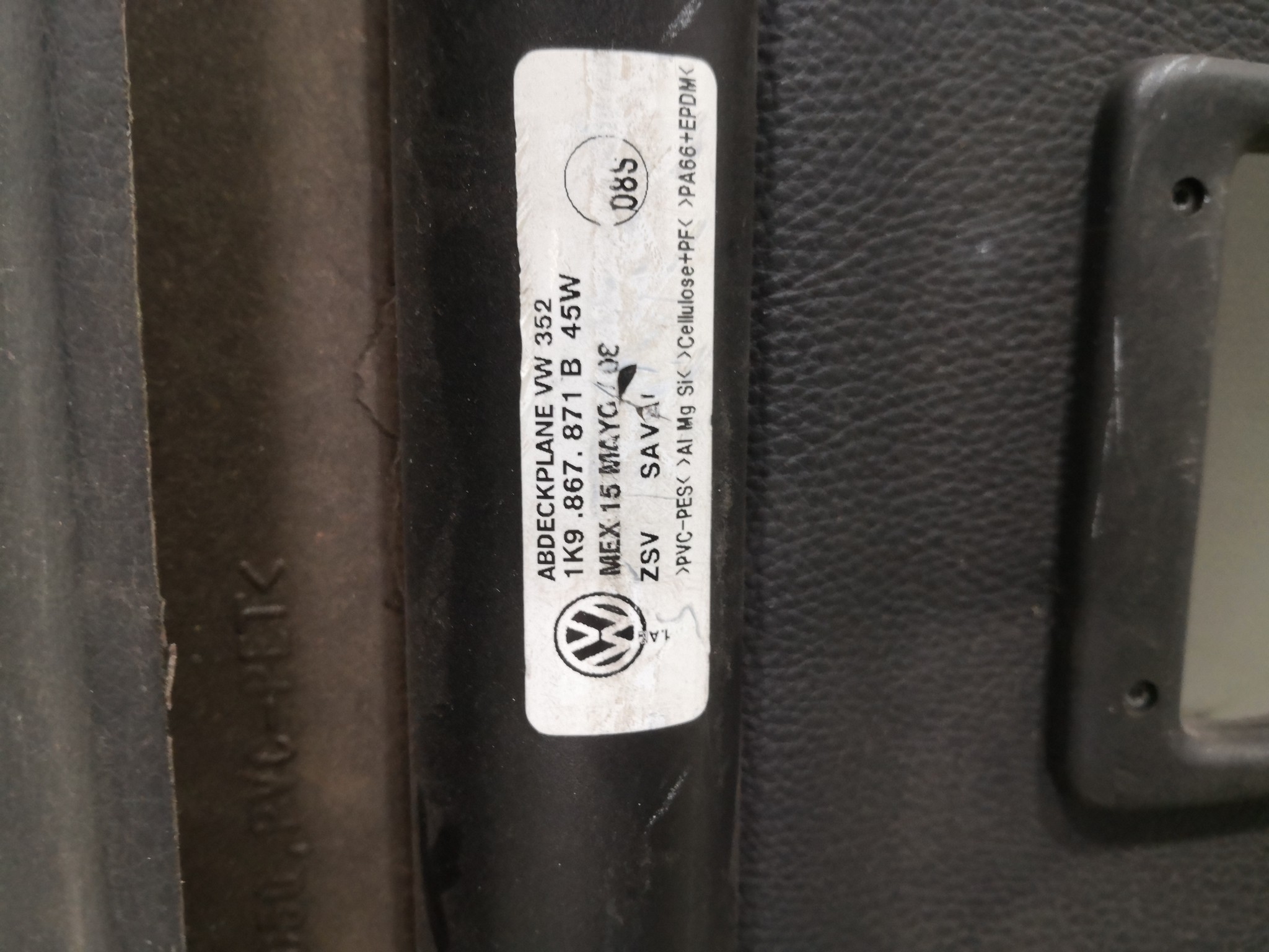 Cortina / Tampo da Mala VOLKSWAGEN GOLF V Variant (1K5) | 07 - 09 Imagem-1