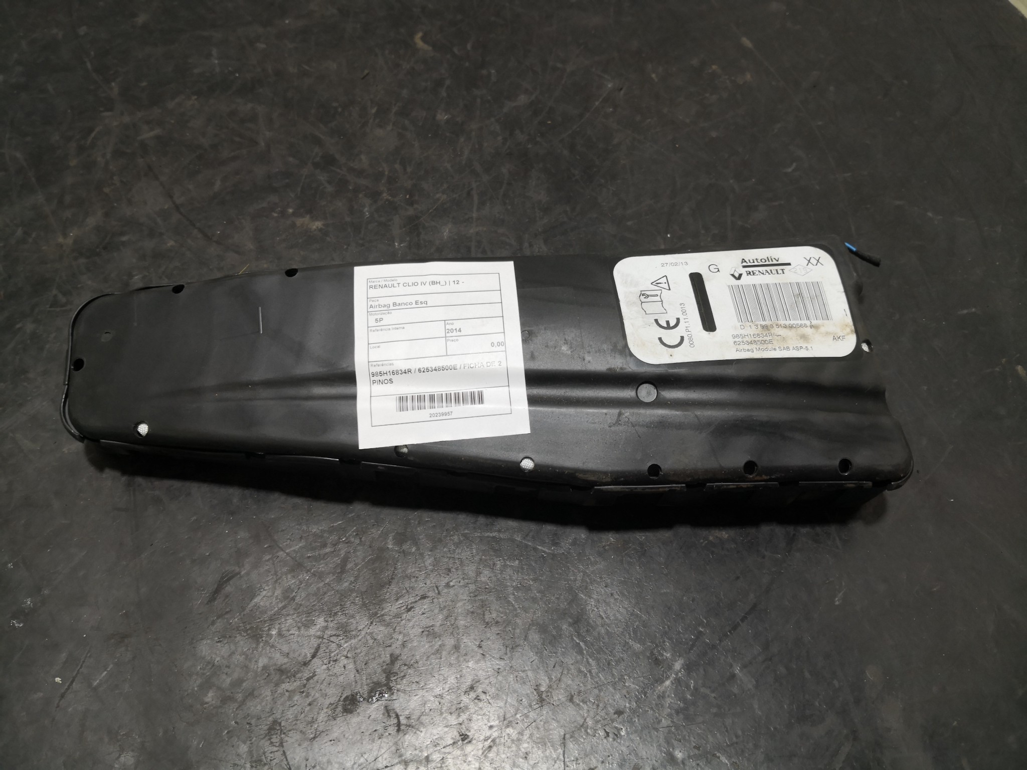 Airbag Banco Esq RENAULT - ID S_99956