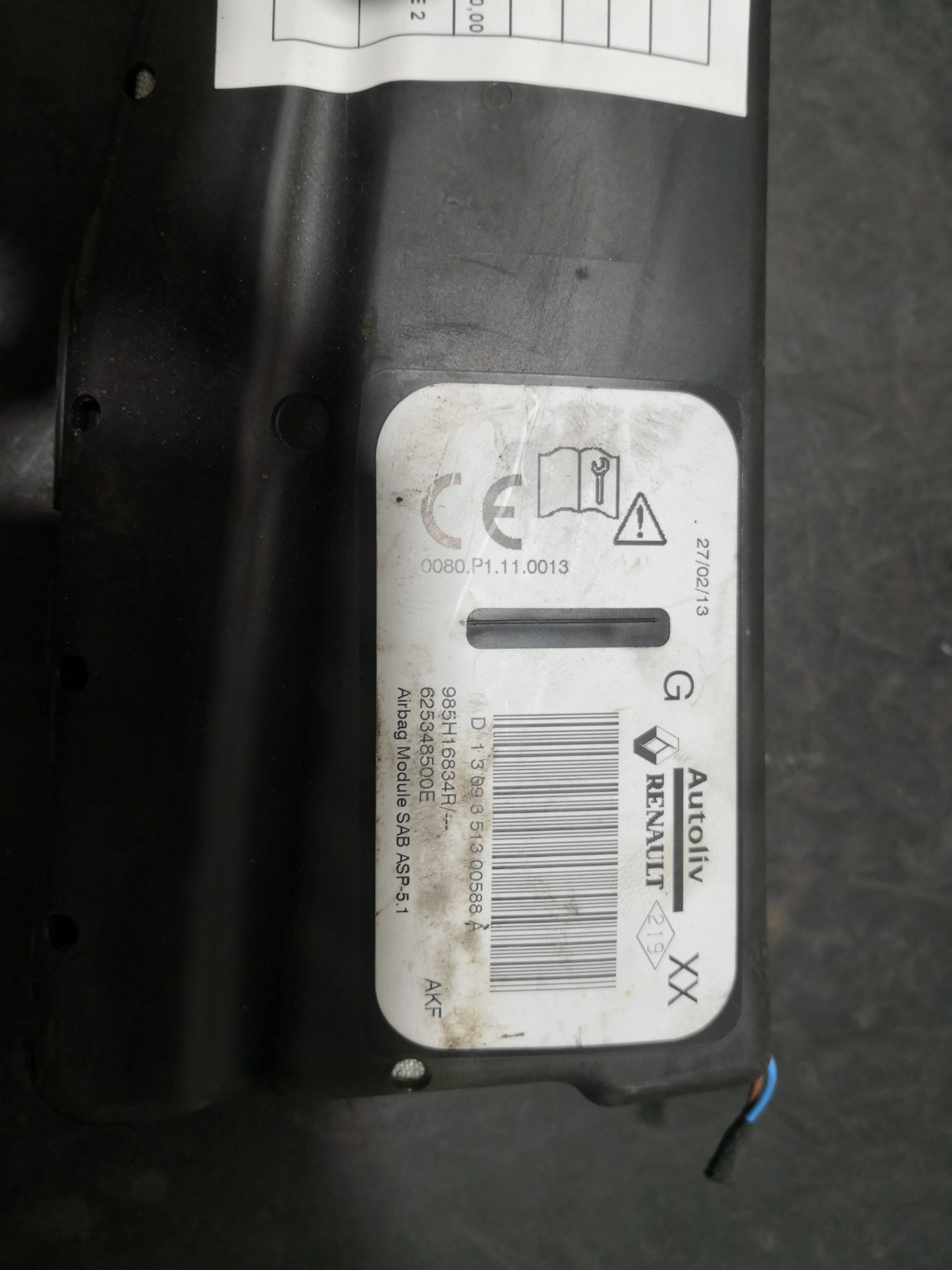 Airbag Banco Esq RENAULT CLIO IV (BH_) | 12 -  Imagem-1