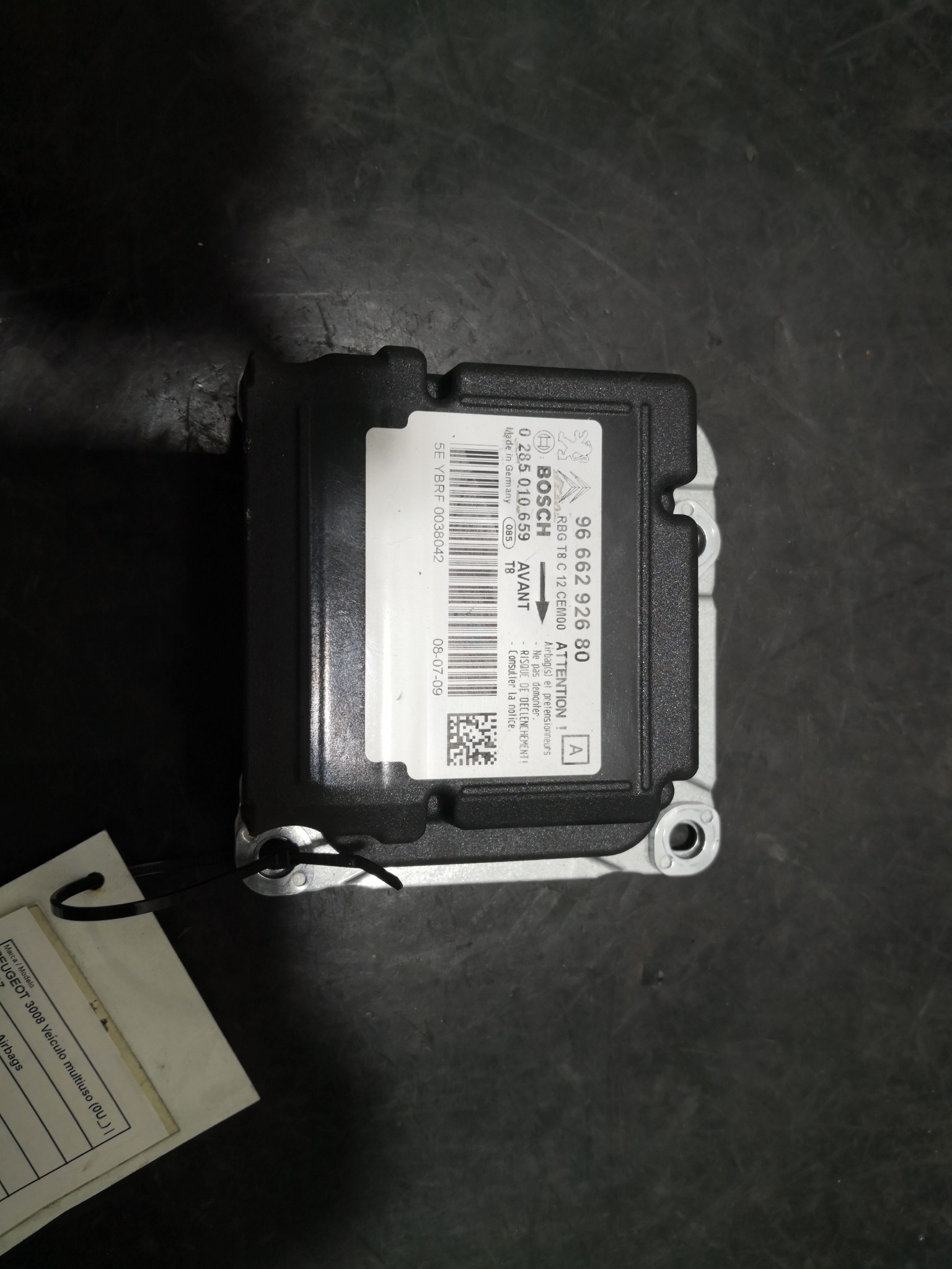 Centralina de Airbags PEUGEOT - ID S_100179