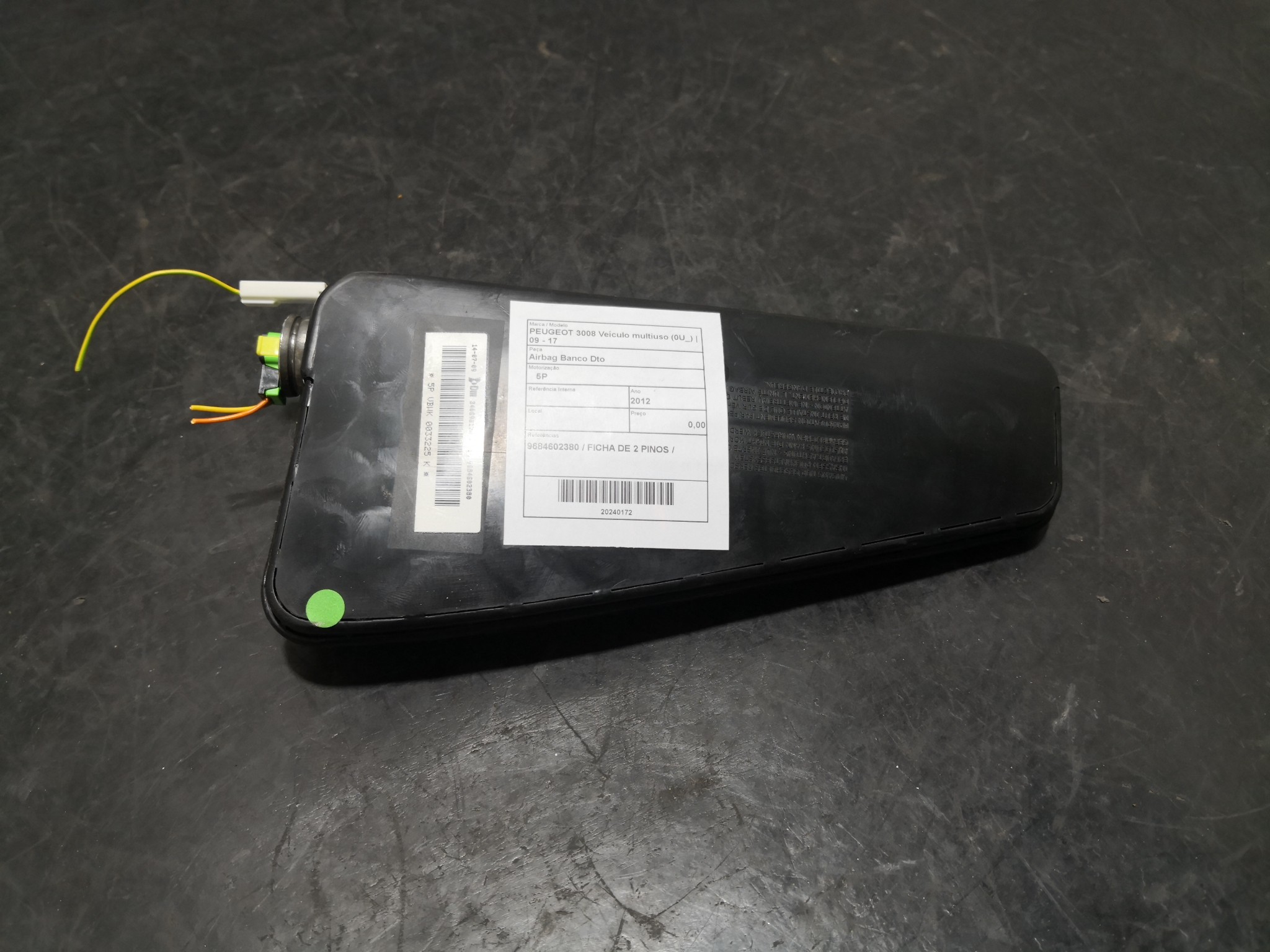 Airbag Banco Dto PEUGEOT - ID S_100171