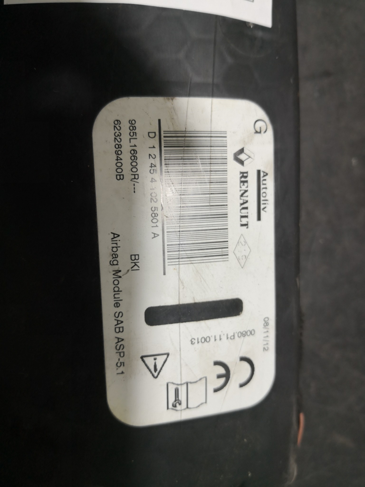 Airbag Banco Esq RENAULT - ID S_100280