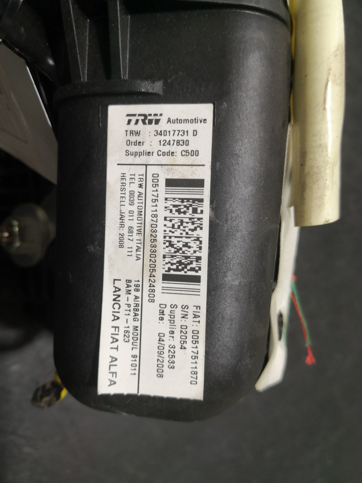 Airbag Passageiro LANCIA DELTA III (844_) | 08 - 14 Imagem-3