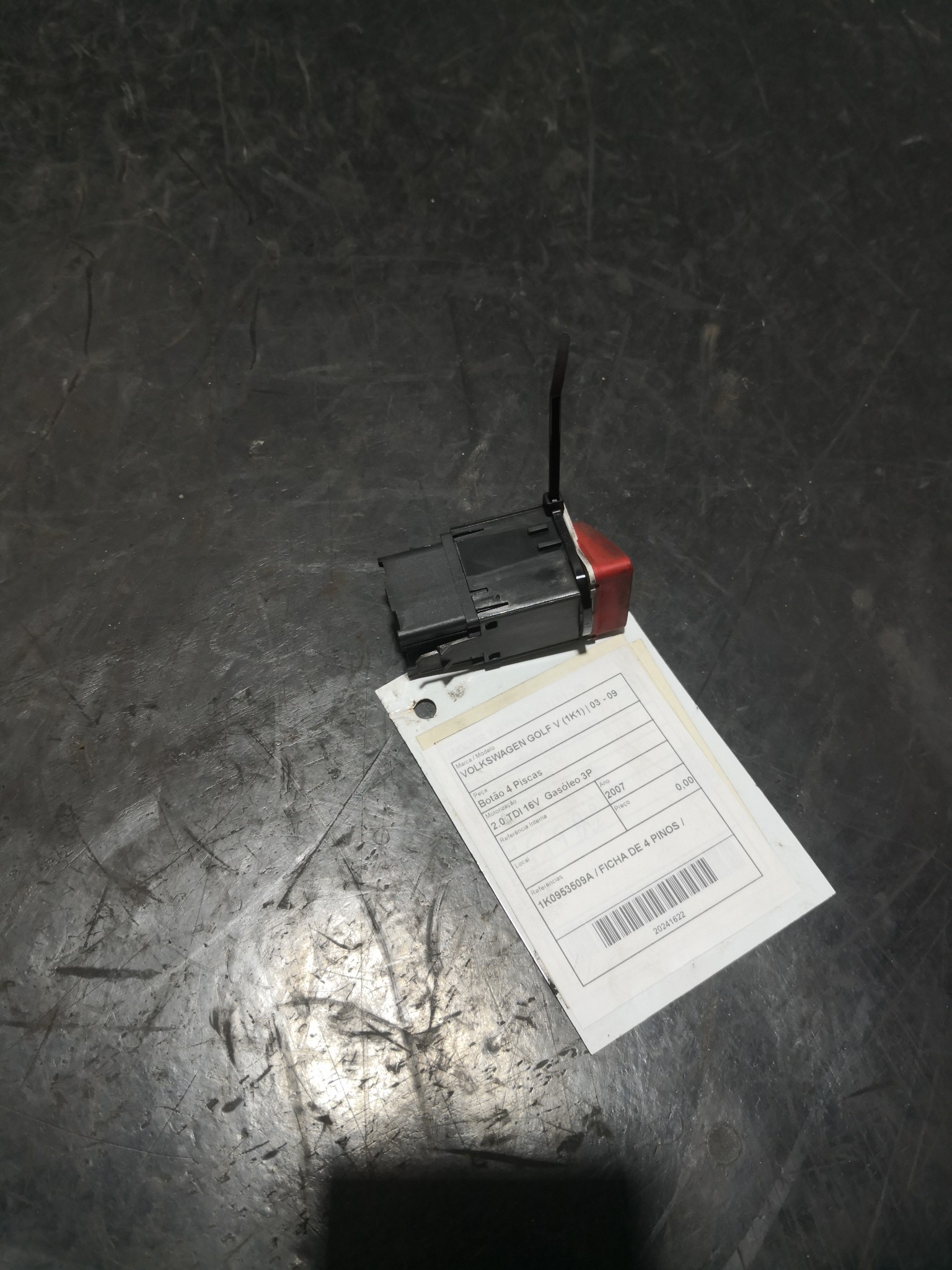 Botão 4 Piscas VOLKSWAGEN GOLF V (1K1) | 03 - 09 Imagem-2