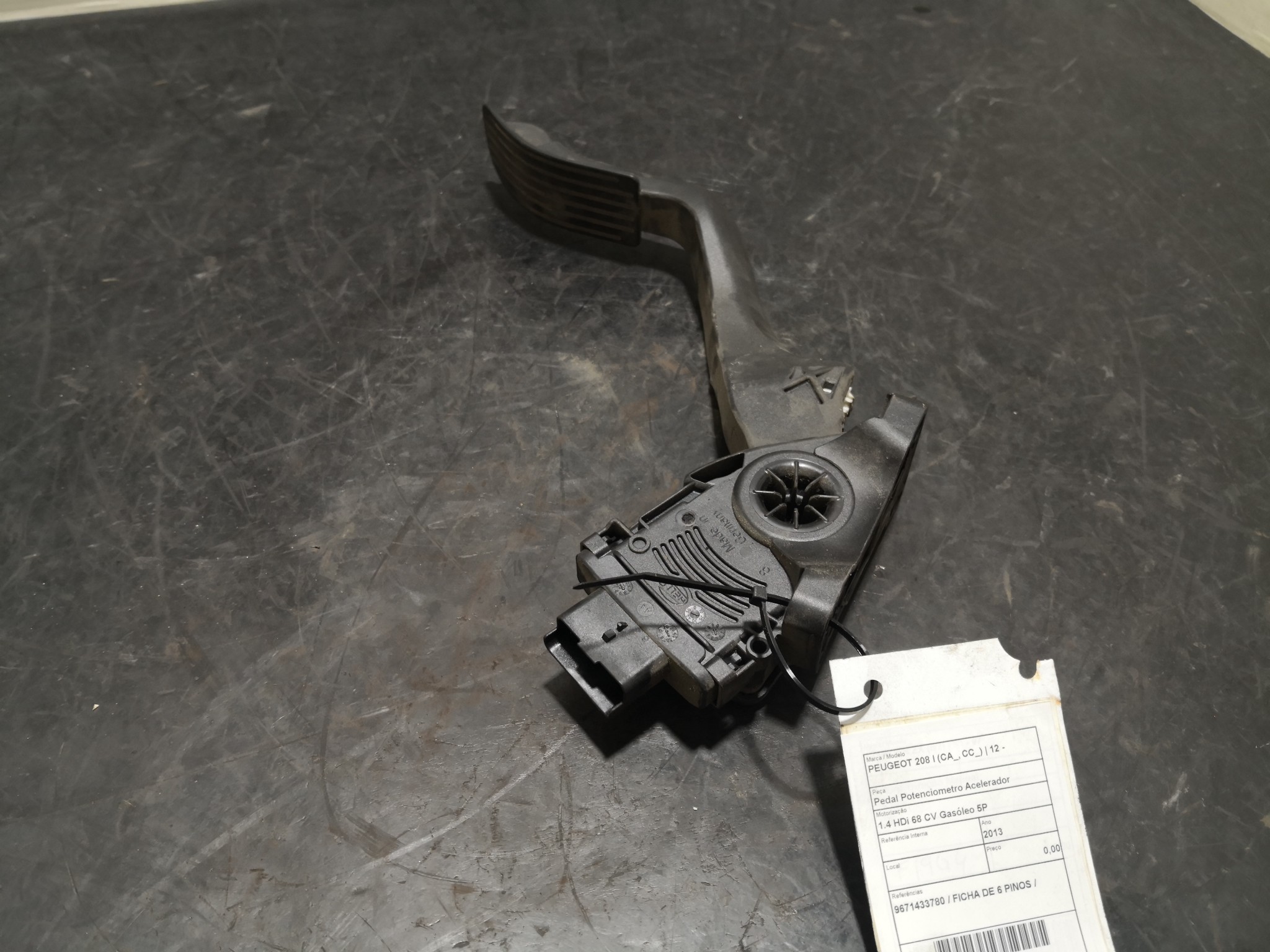 Pedal Potenciometro Acelerador PEUGEOT - ID S_101757