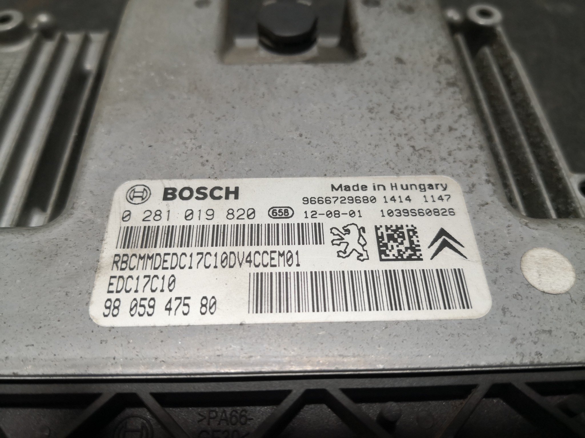 Centralina do Motor PEUGEOT 208 I (CA_, CC_) | 12 -  Imagem-1