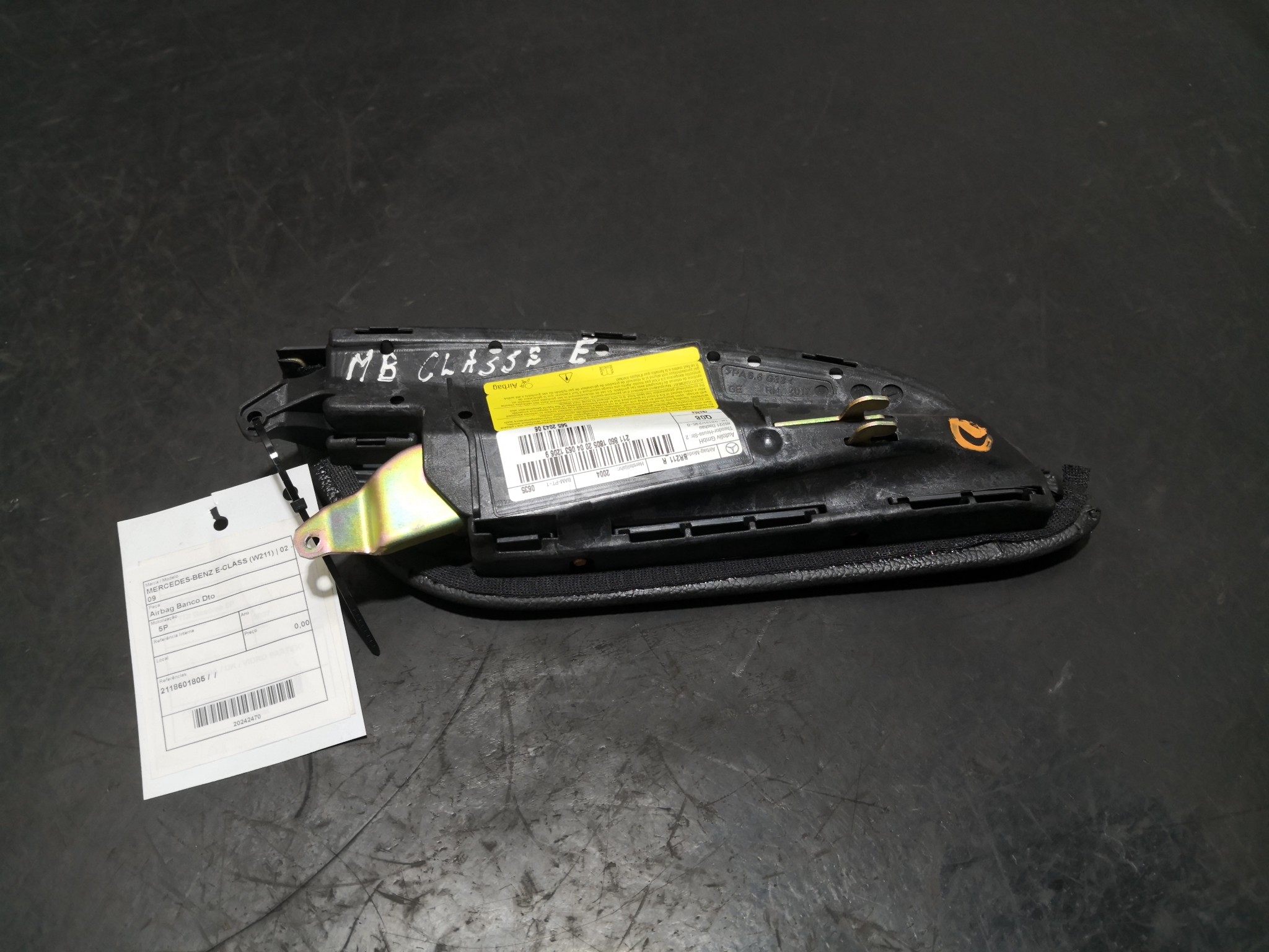 Airbag Banco Dto MERCEDES-BENZ E-CLASS (W211) | 02 - 09 Imagem-4