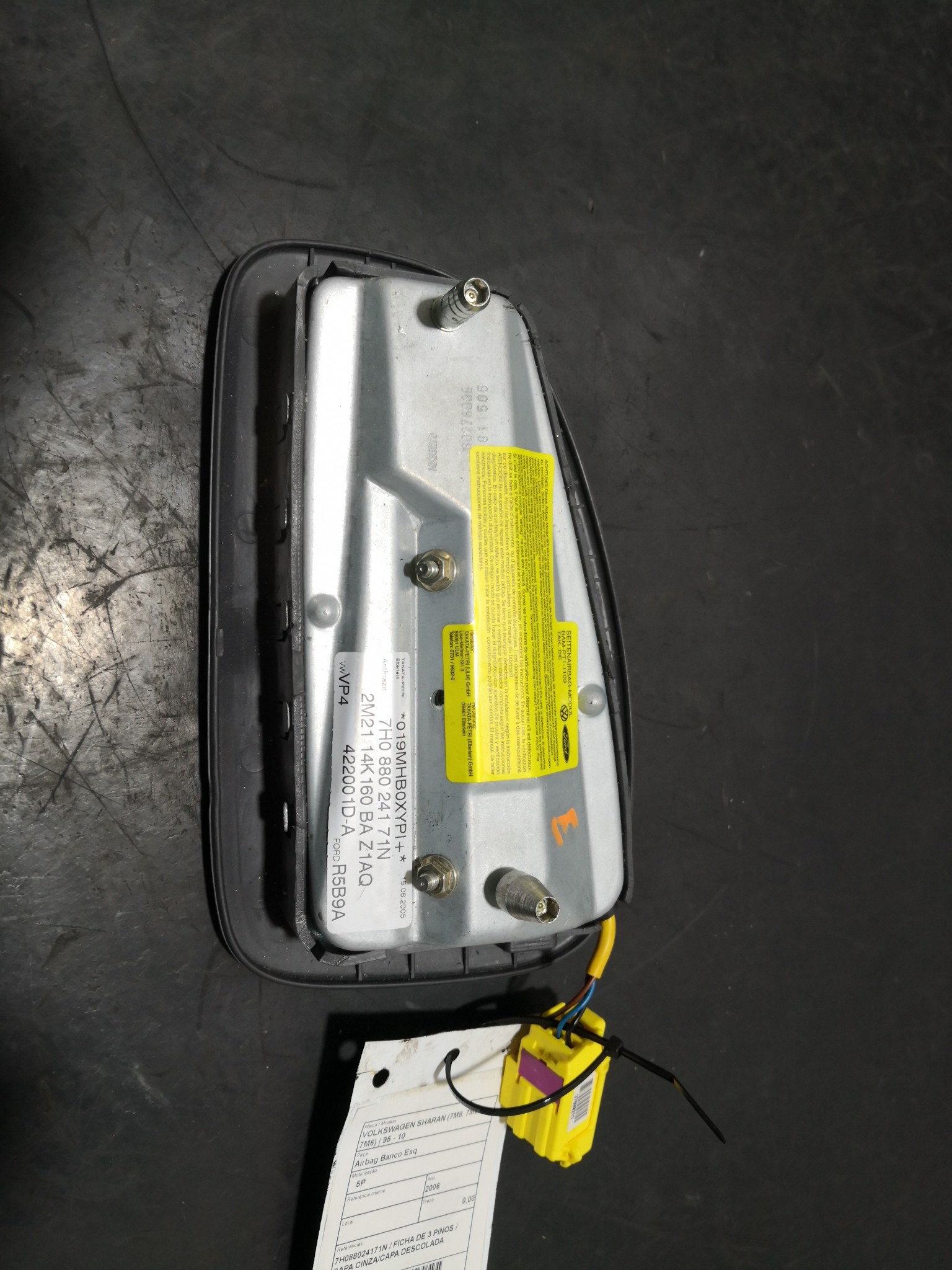 Airbag Banco Esq VOLKSWAGEN SHARAN (7M8, 7M9, 7M6) | 95 - 10 Imagem-3
